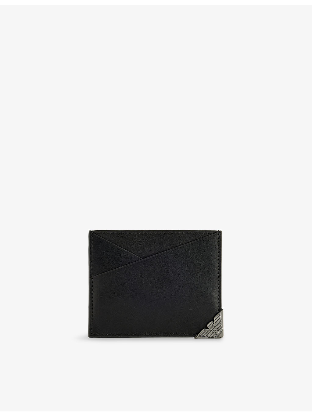 Logo-Badge Leather Card Holder - 1