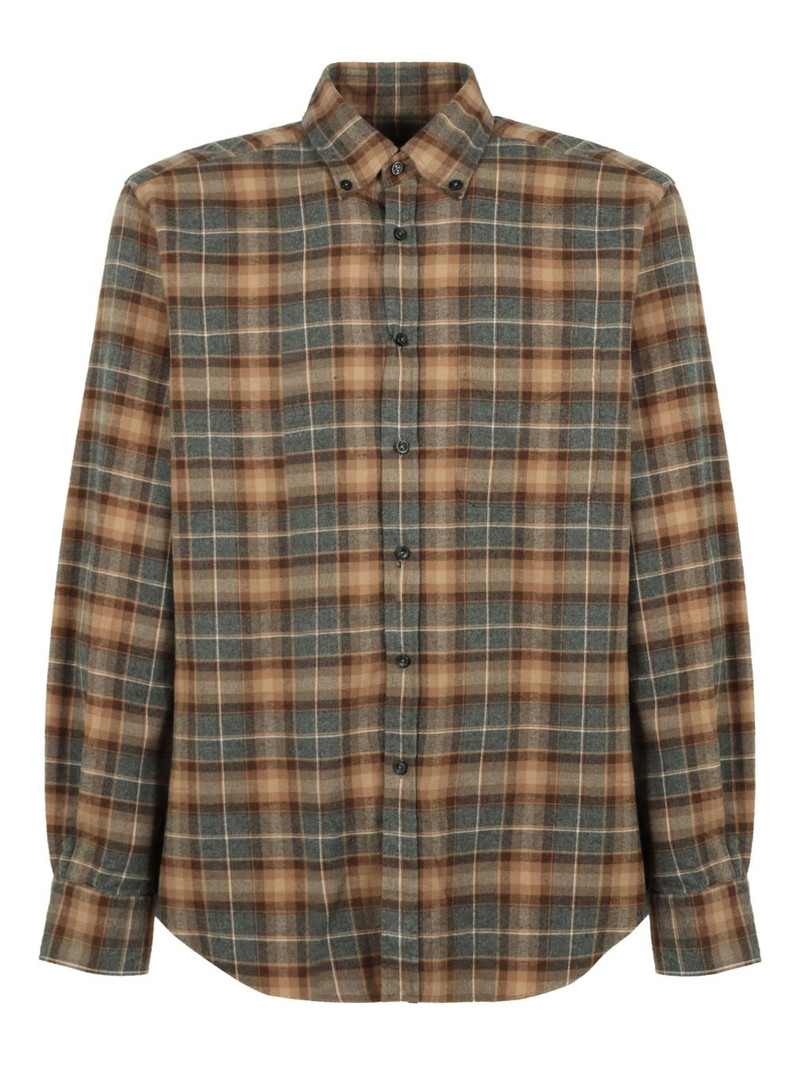 checked long-sleeve shirt 1