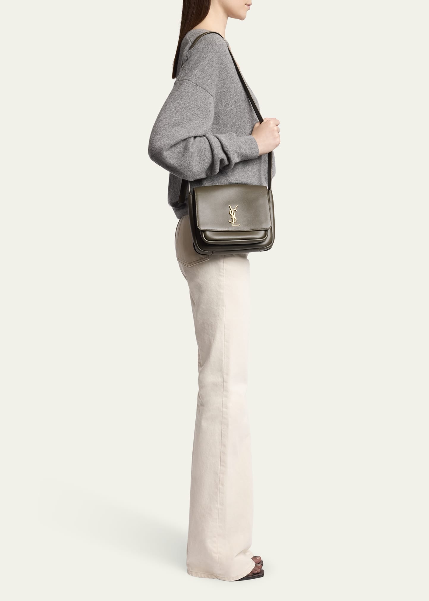 Niki YSL Flap Crossbody Bag in Calfskin - 5