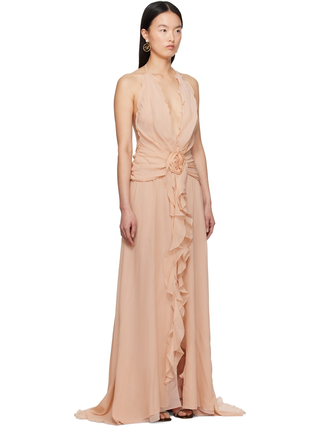 Pink Georgette Maxi Dress - 2