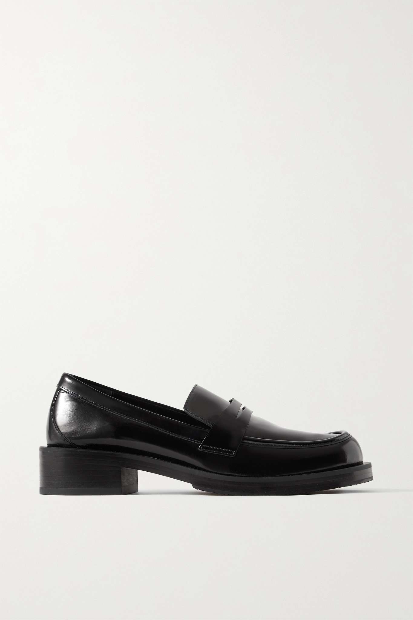 Palmer glossed-leather loafers - 1