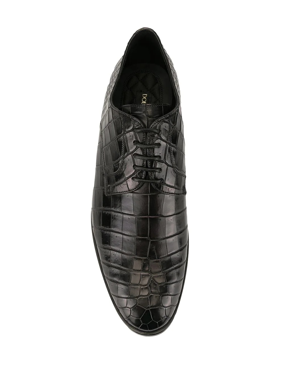 croc-effect Derby shoes - 4