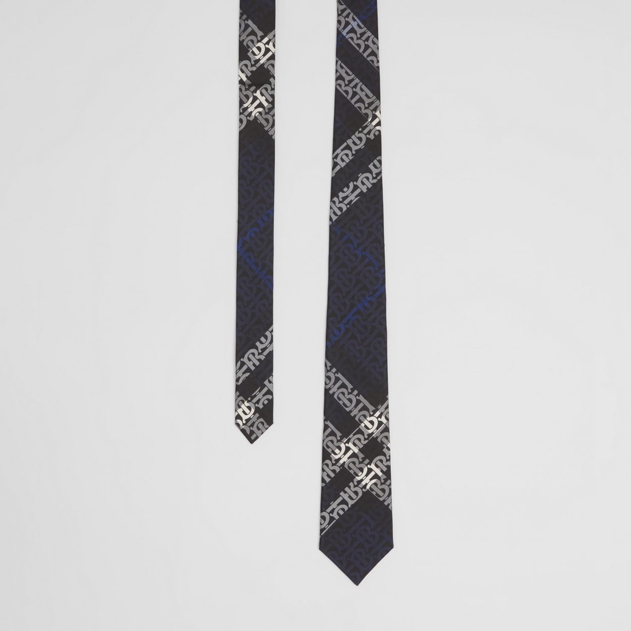 Classic Cut Monogram Check Silk Tie - 1