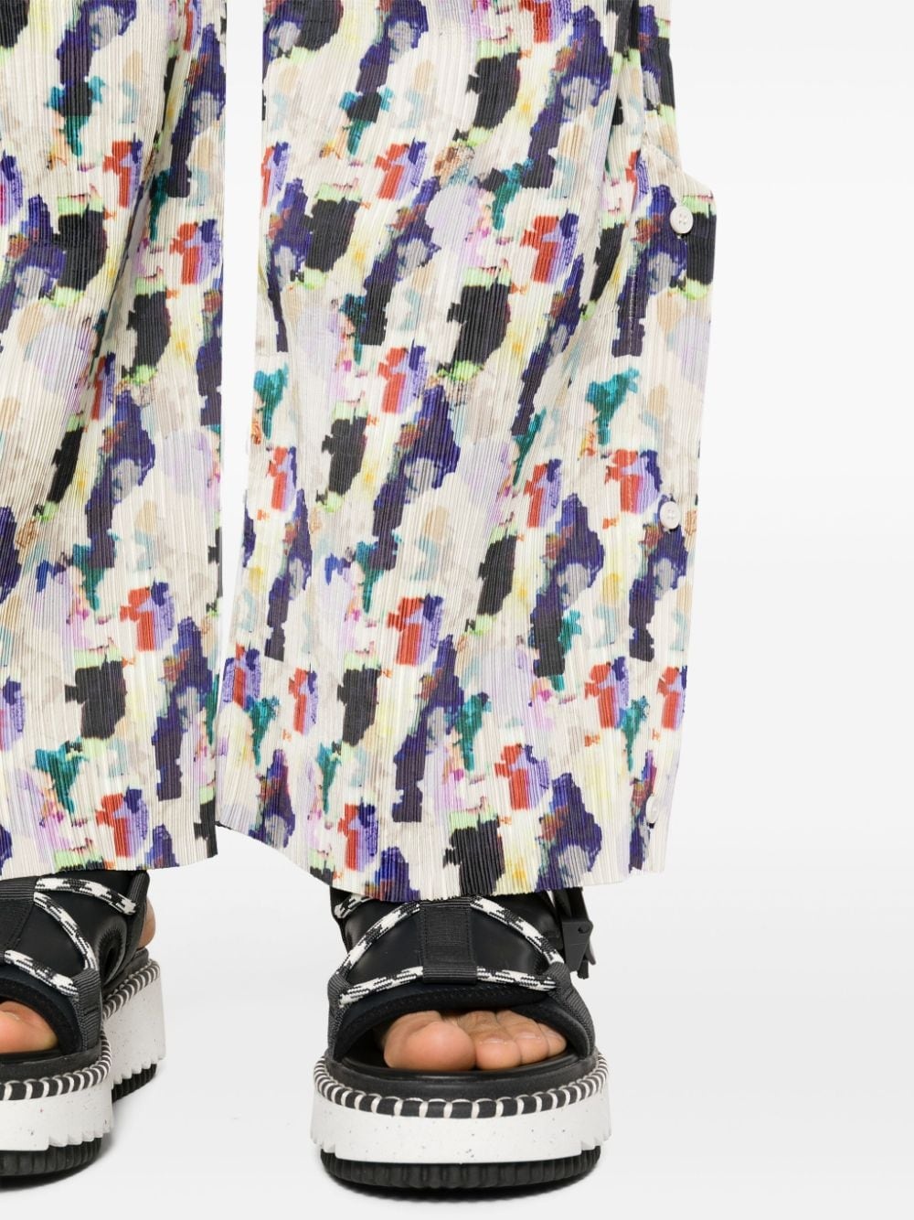 floral-print plissÃ© trousers - 5