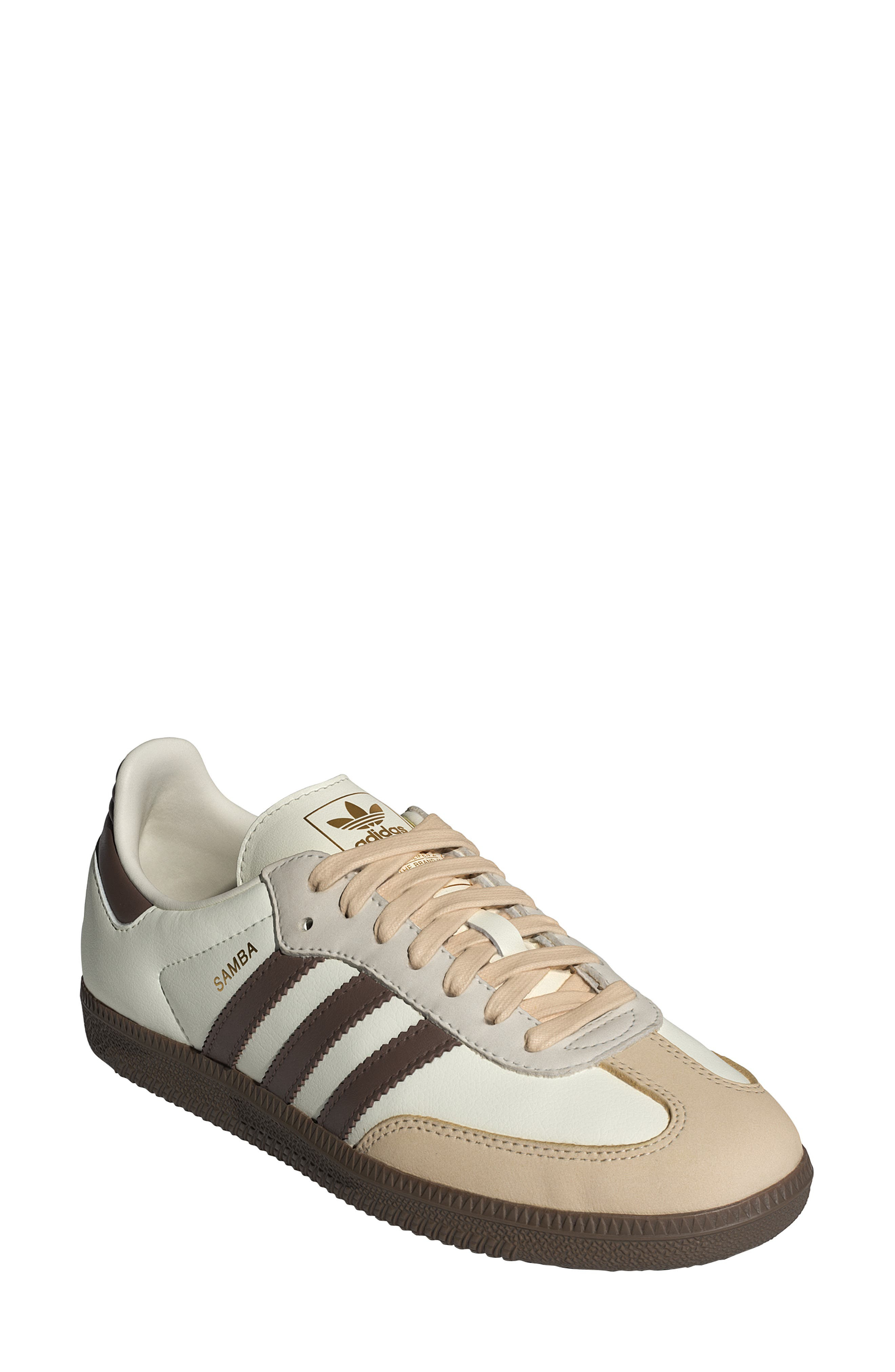 adidas Gender Inclusive Samba OG Sneaker in Off White/Earth Strata/Gum at Nordstrom - 1