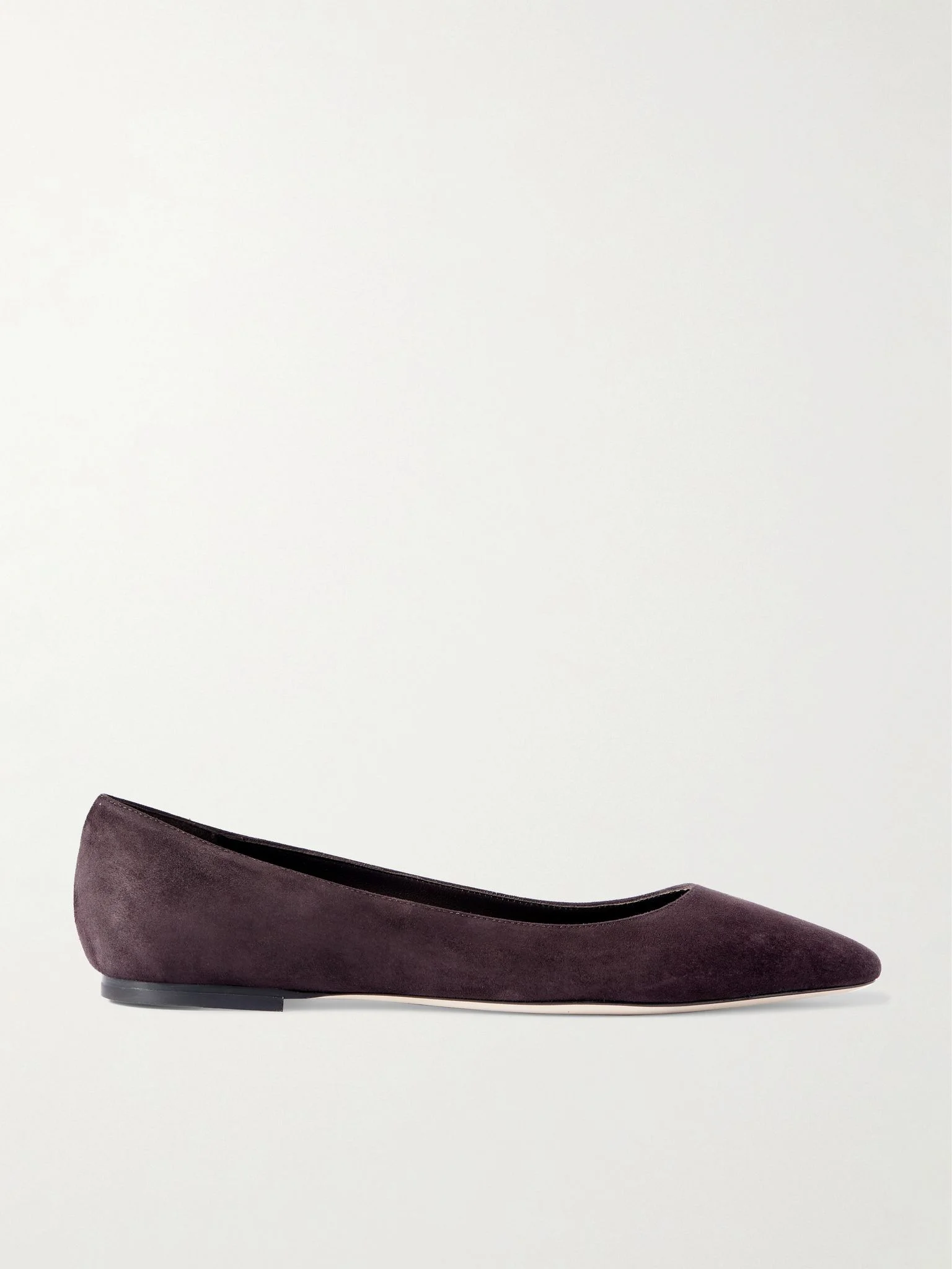Romy suede point-toe flats Chocolate - 1