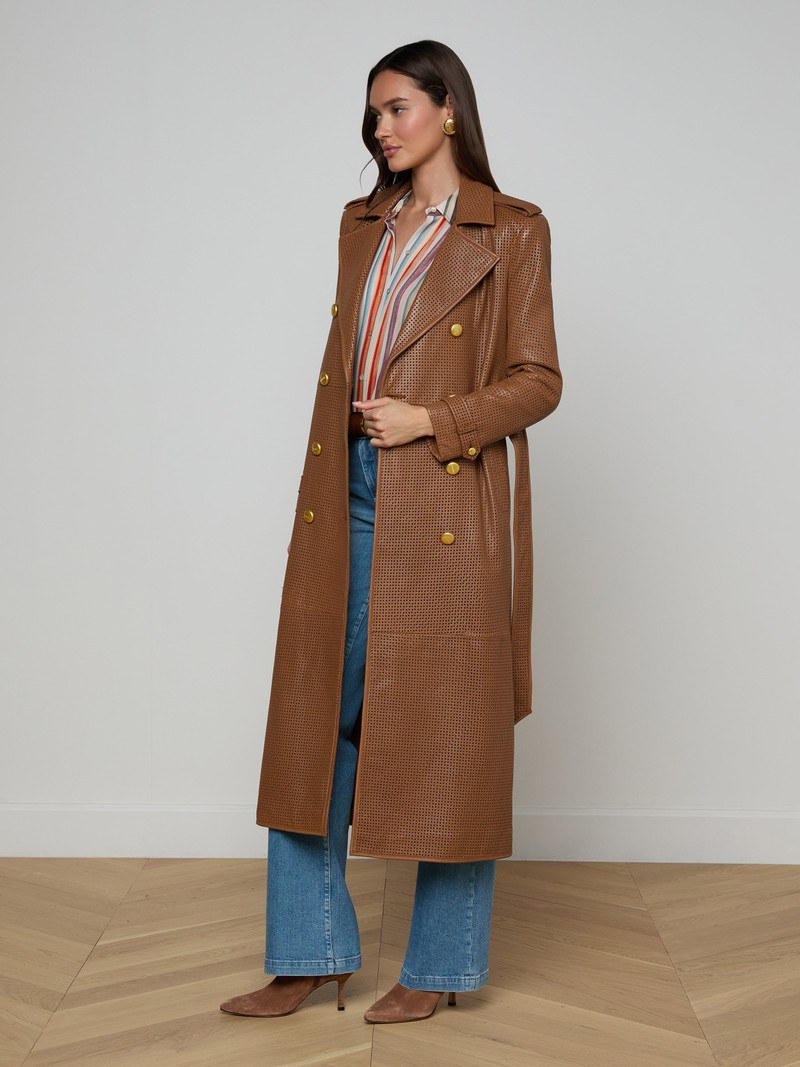Baylee Leather Trench Coat 5
