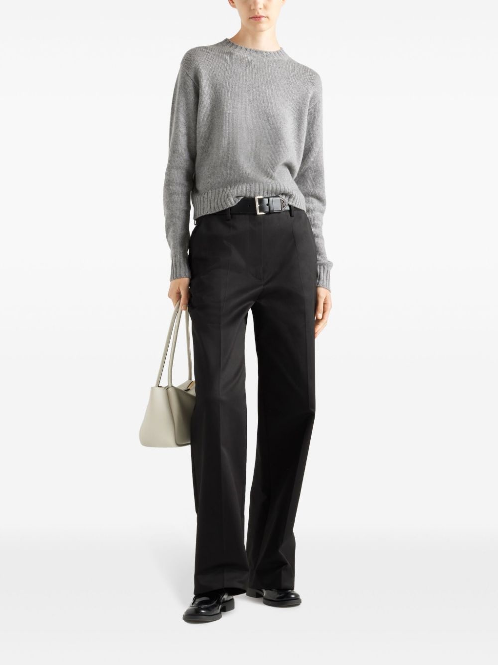 ribbed knit cashmere jumper - 2