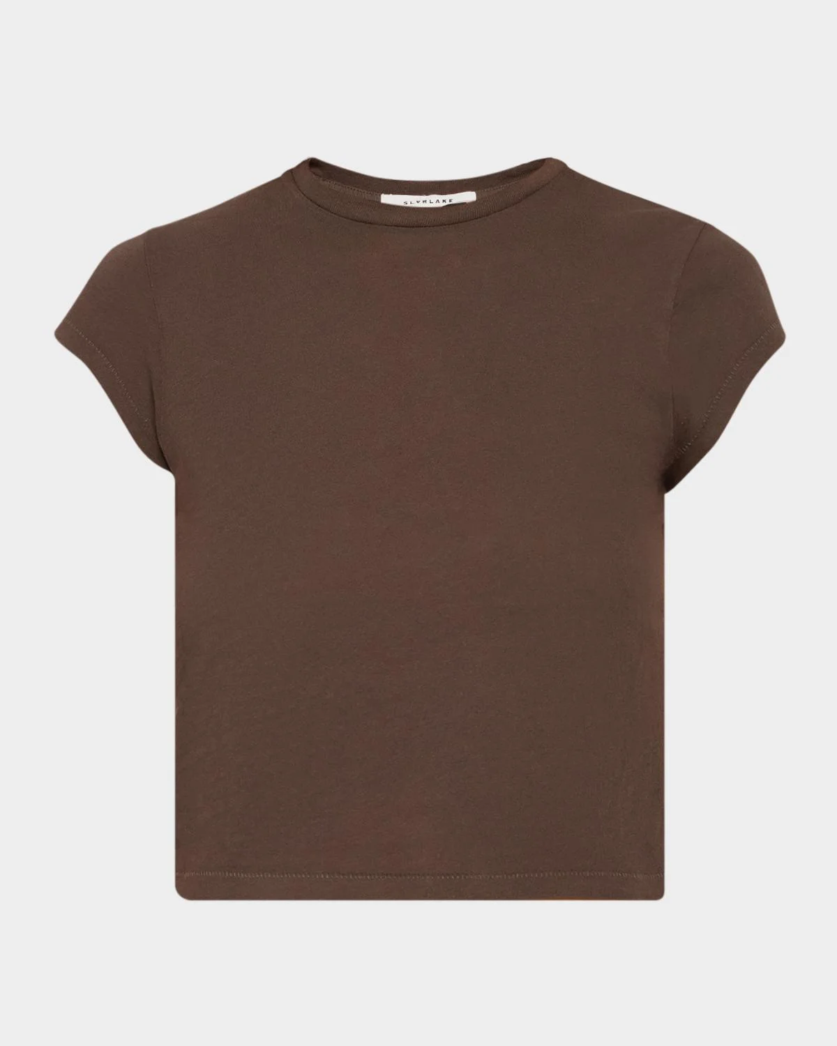 Cap-Sleeve Cotton T-Shirt - 1
