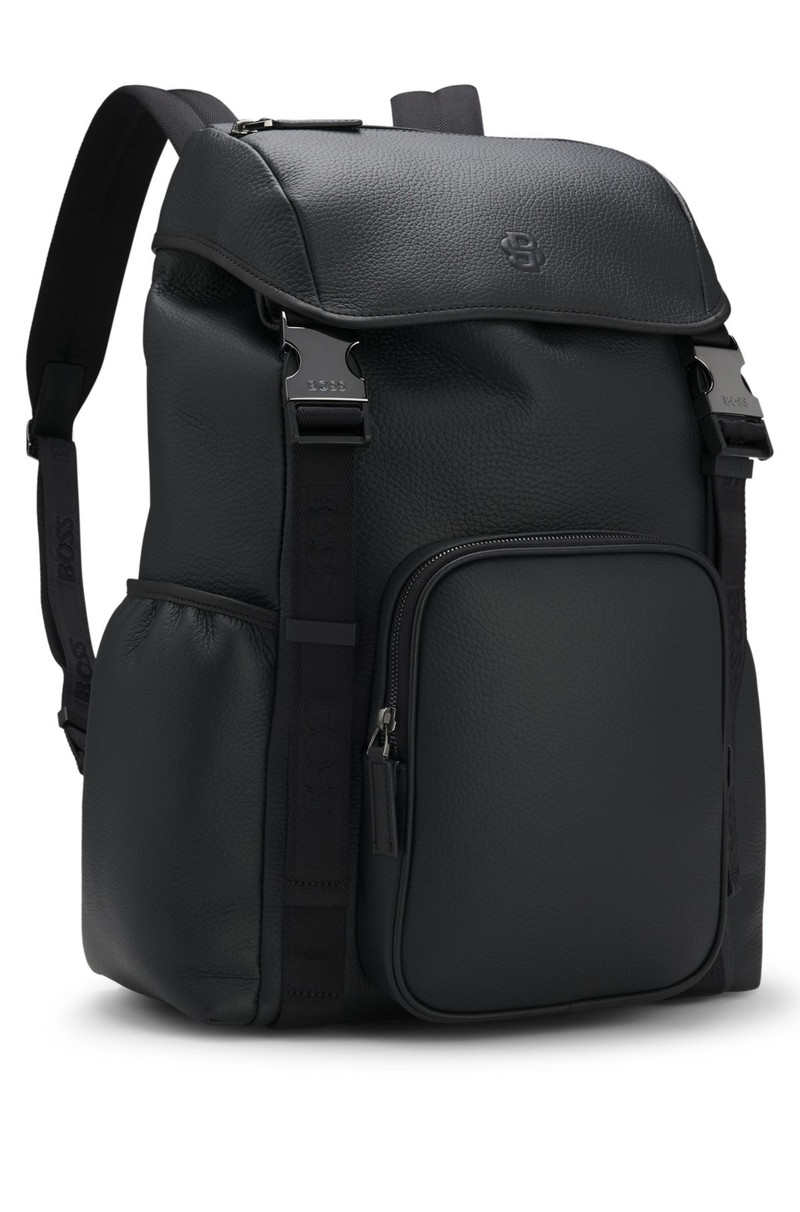 ITALIAN-LEATHER BACKPACK WITH DOUBLE B MONOGRAM 5