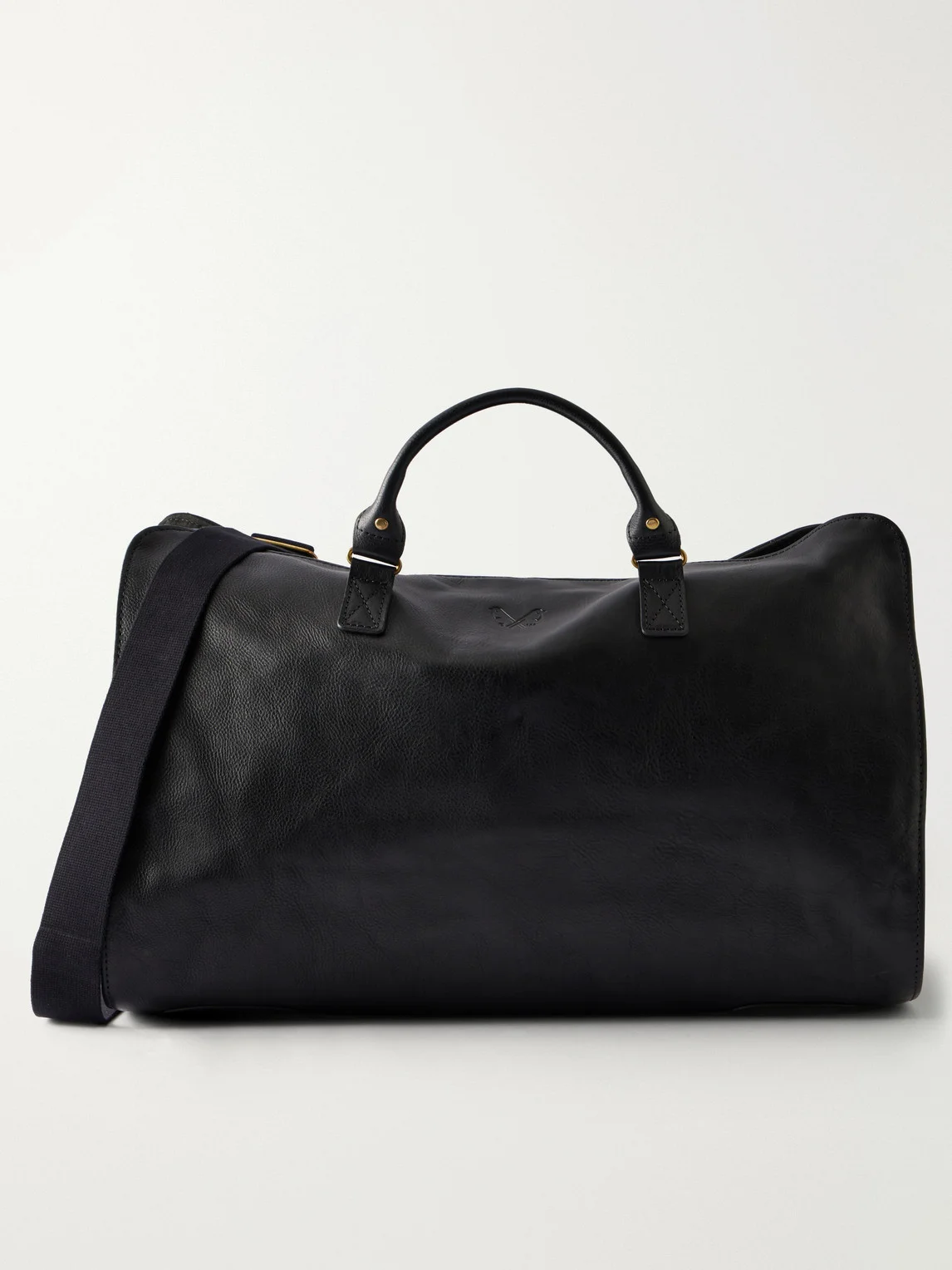 S.C. Holdall Convertible Full-Grain Leather and Cotton-Twill Weekend Bag - 1
