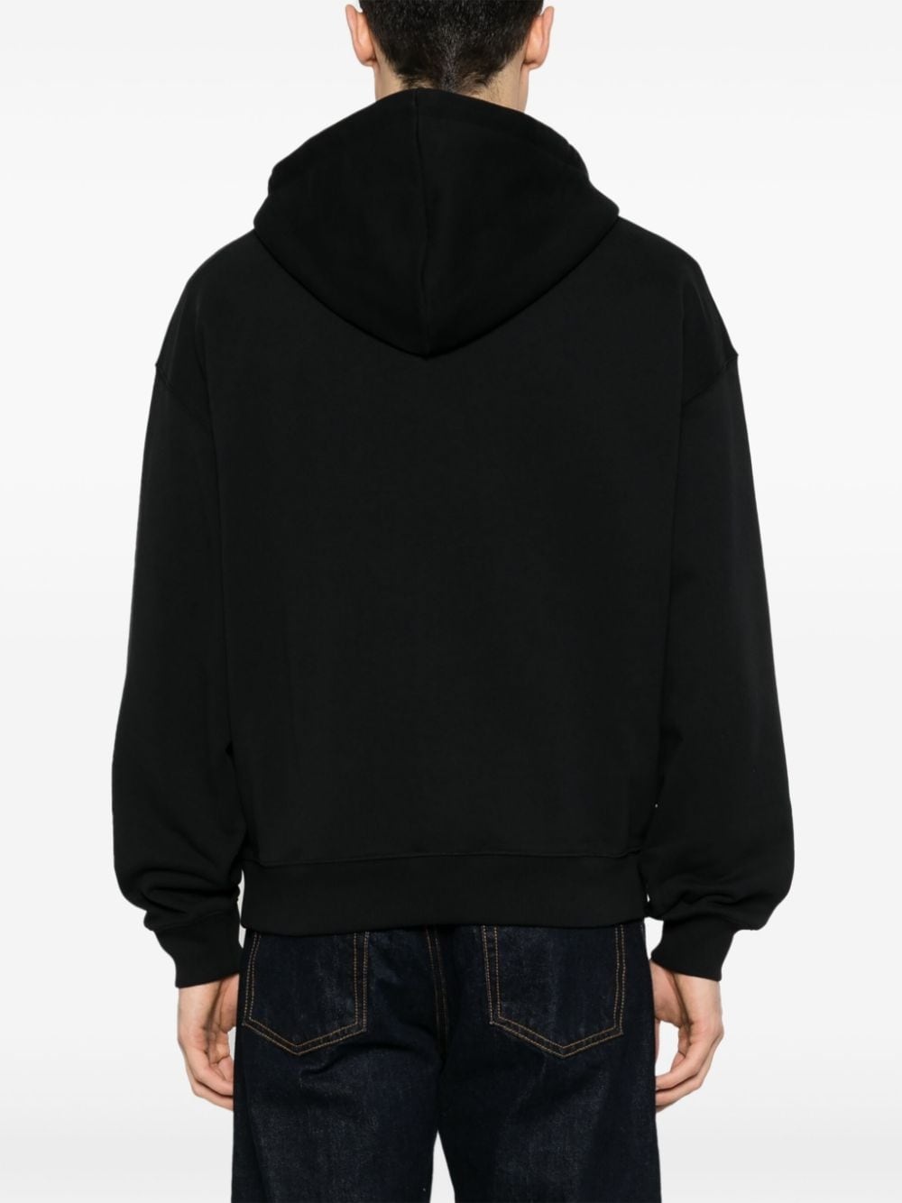 logo-print zip-fastening hoodie - 4