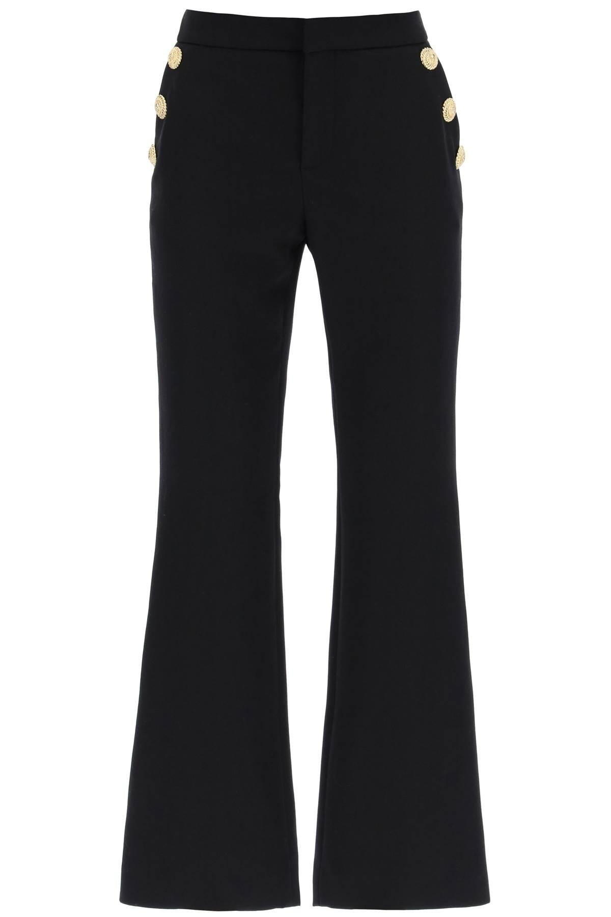 Balmain Flared Pants With Embossed Buttons - 1