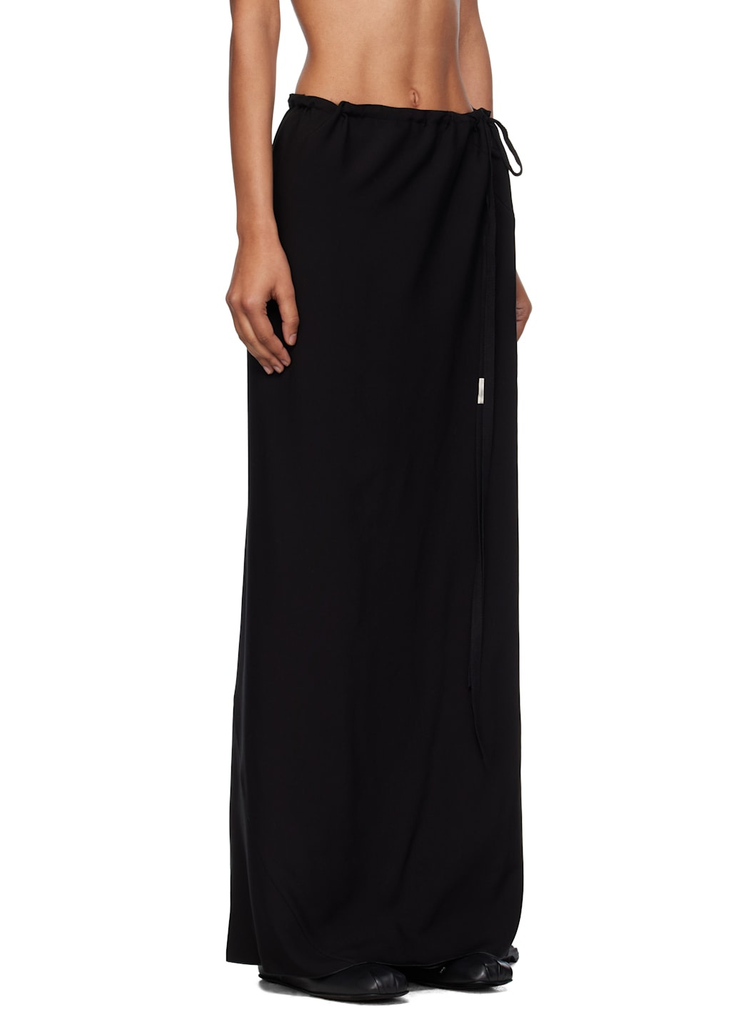 Black Sheila Long Bias Maxi Skirt - 2
