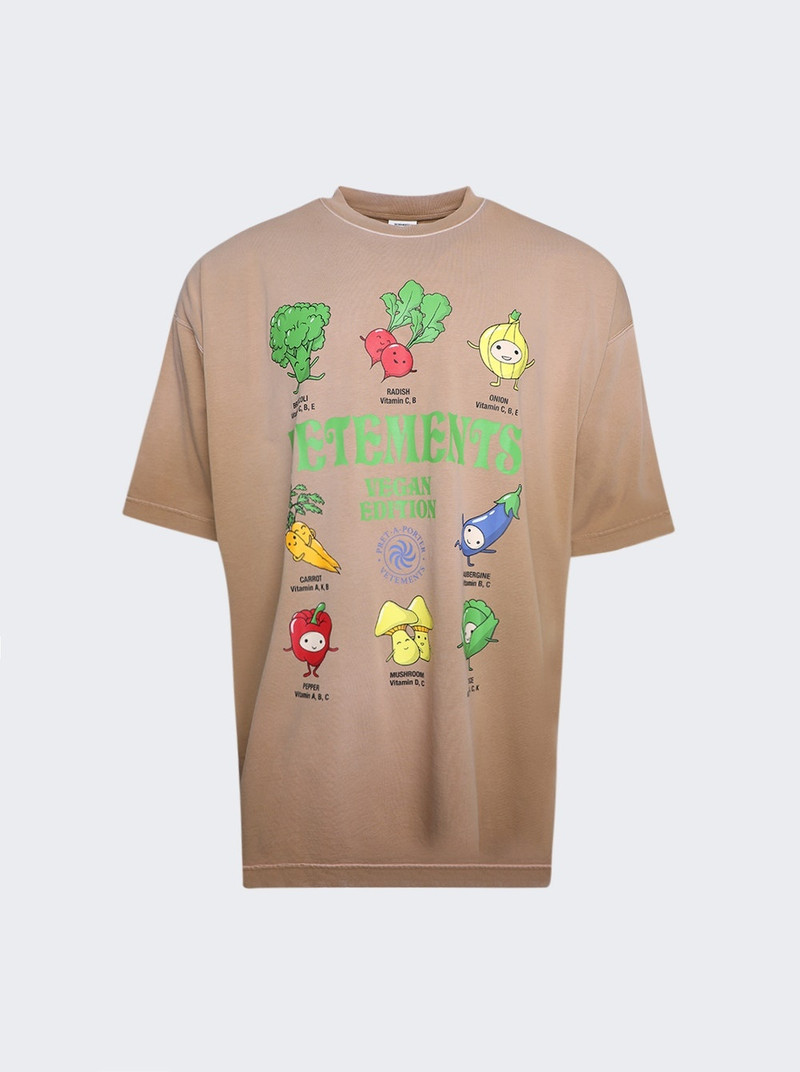 Vegan Logo T-Shirt Beige 1