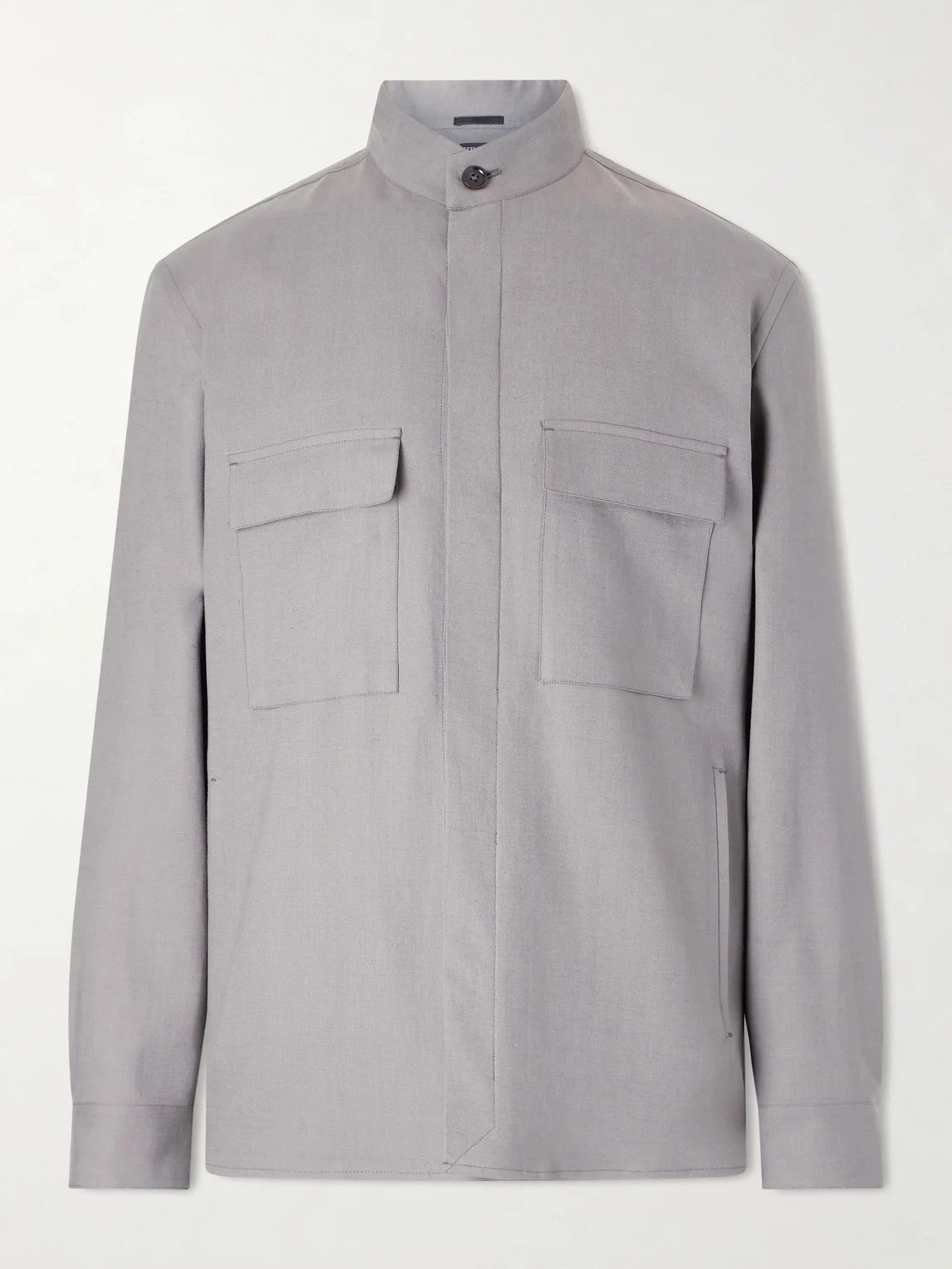 Linen-Gabardine Overshirt - 1