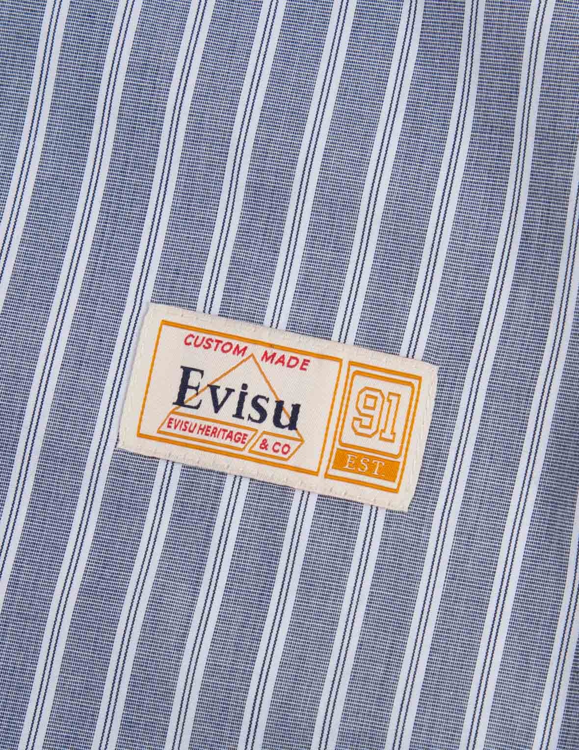 LINEAR CAMOUFLAGE PRINT TWO-TONE STRIPE SHIRT - 10