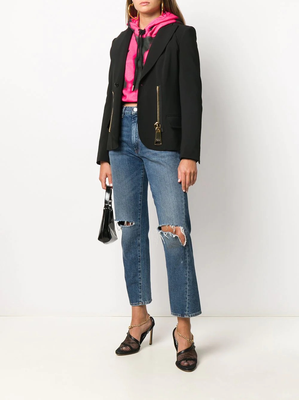 zipped fitted blazer - 2