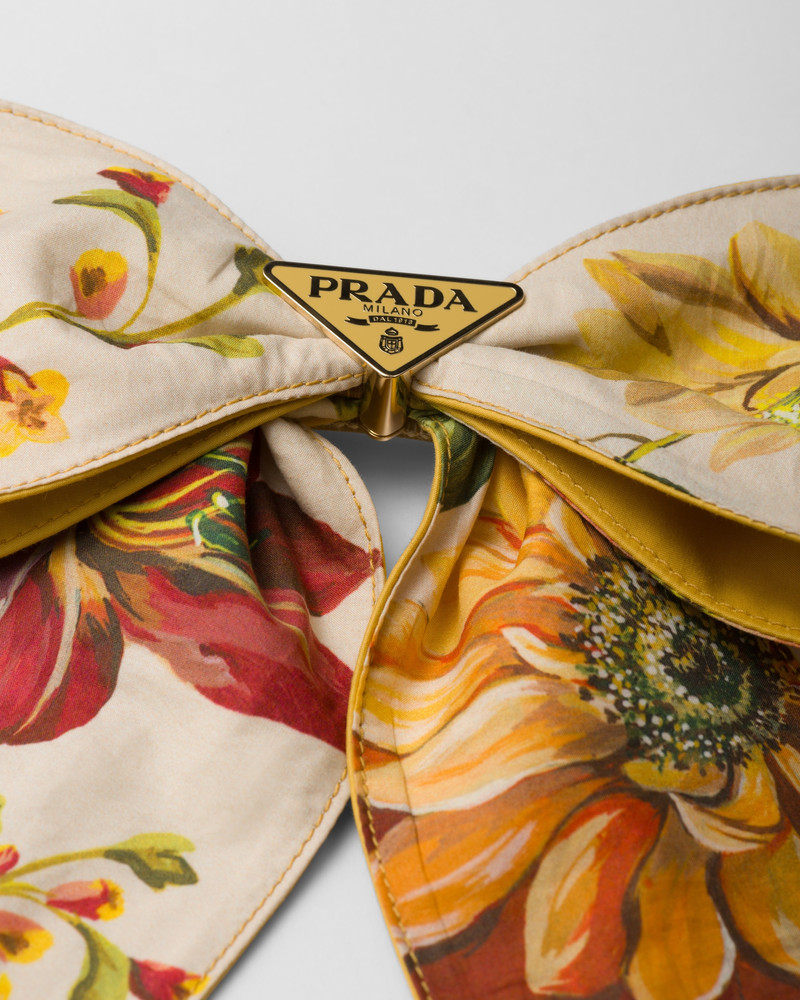 Prada Printed fabric hair clip outlook
