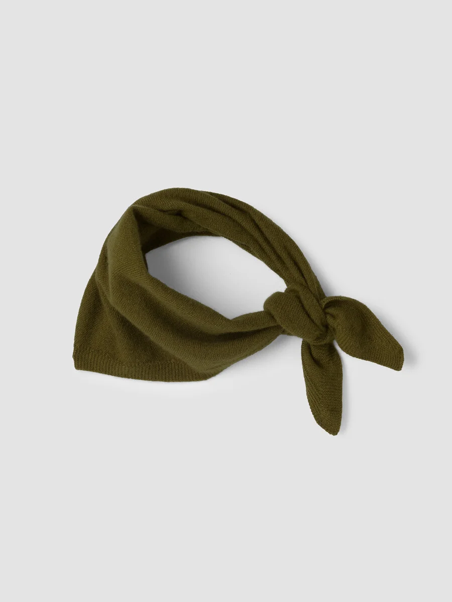 Italian Cashmere Bandana Scarf - 1