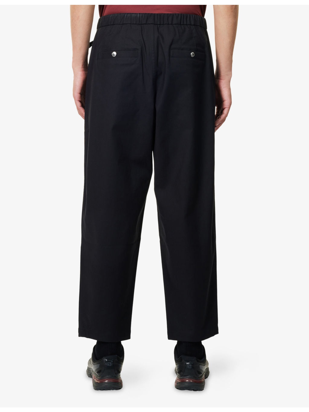 Belted Tapered-Leg Cotton Trousers - 4