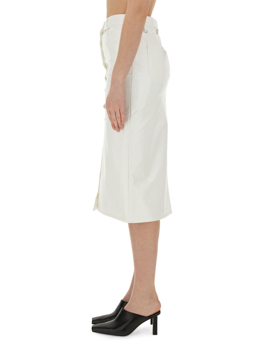 Courreges Women Skirt With Buttons - 4