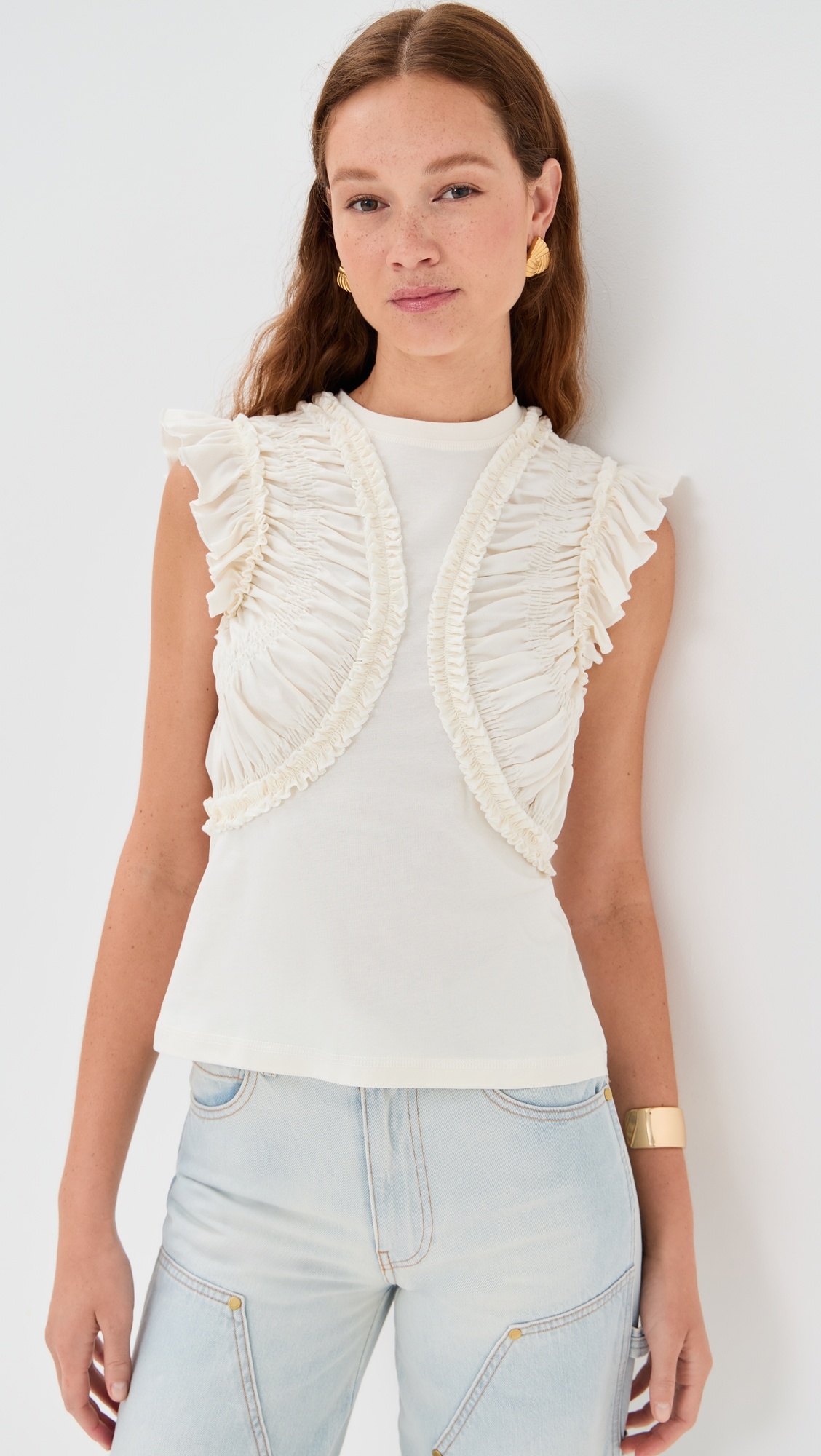 Val Sleeveless Ruffled Top - 6