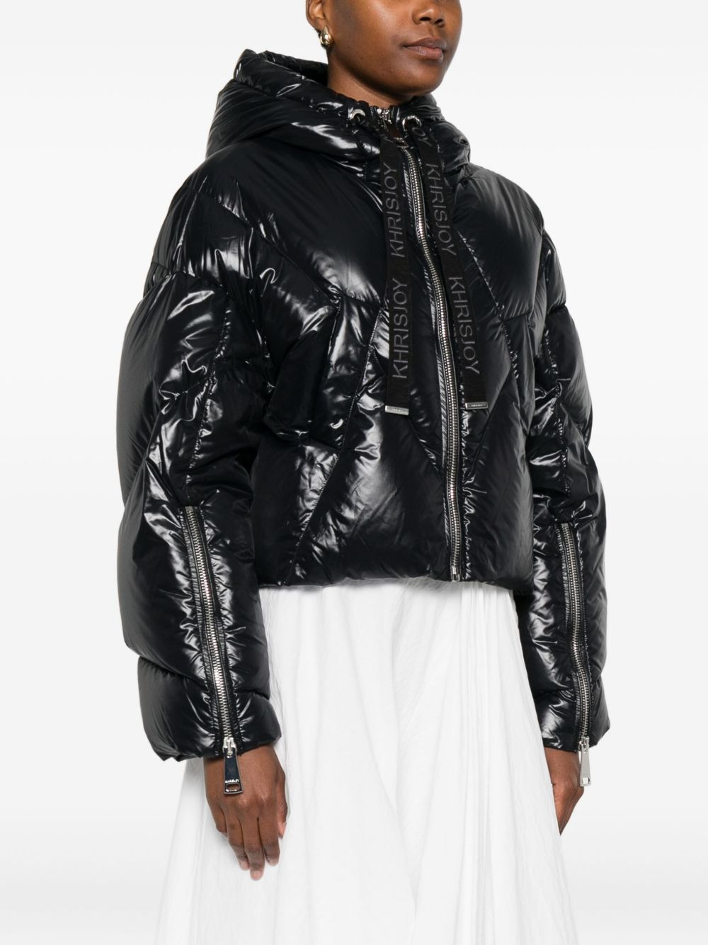 quilted-hooded puffer jacket - 3