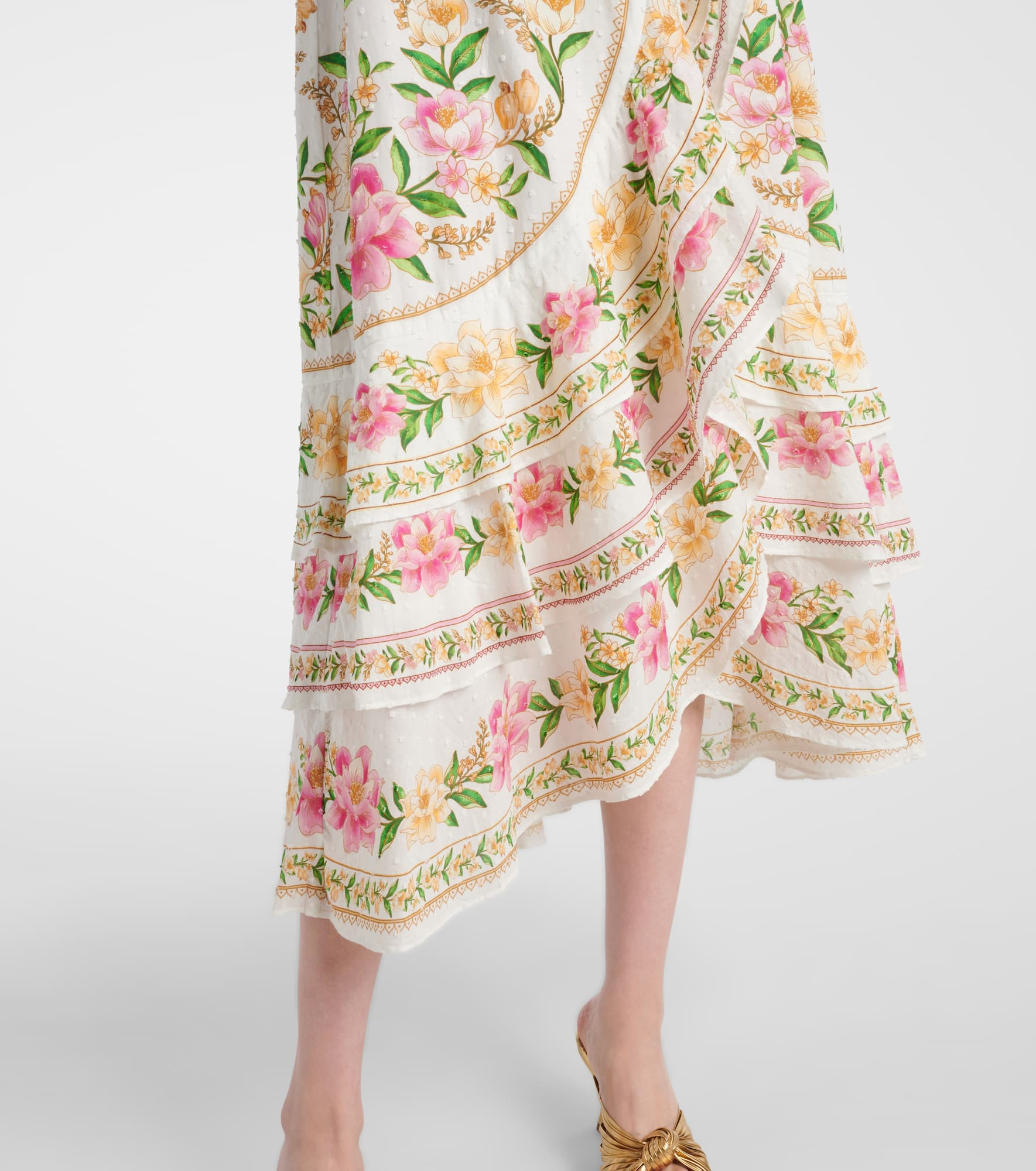 Floral cotton wrap dress - 5