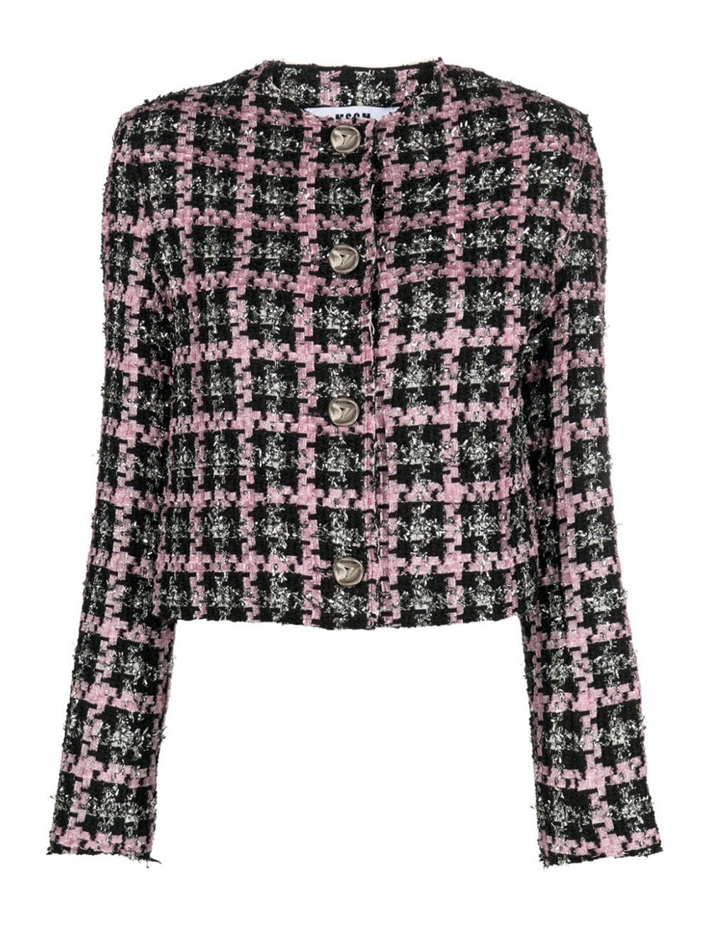 Checkered Button Up Jacket - 1