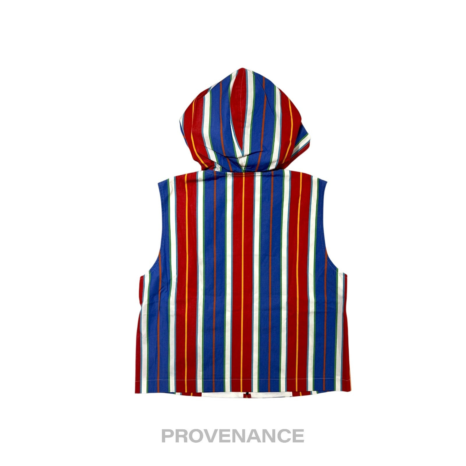 Balenciaga Golf Hoodie Vest - Striped Red Blue M - 4