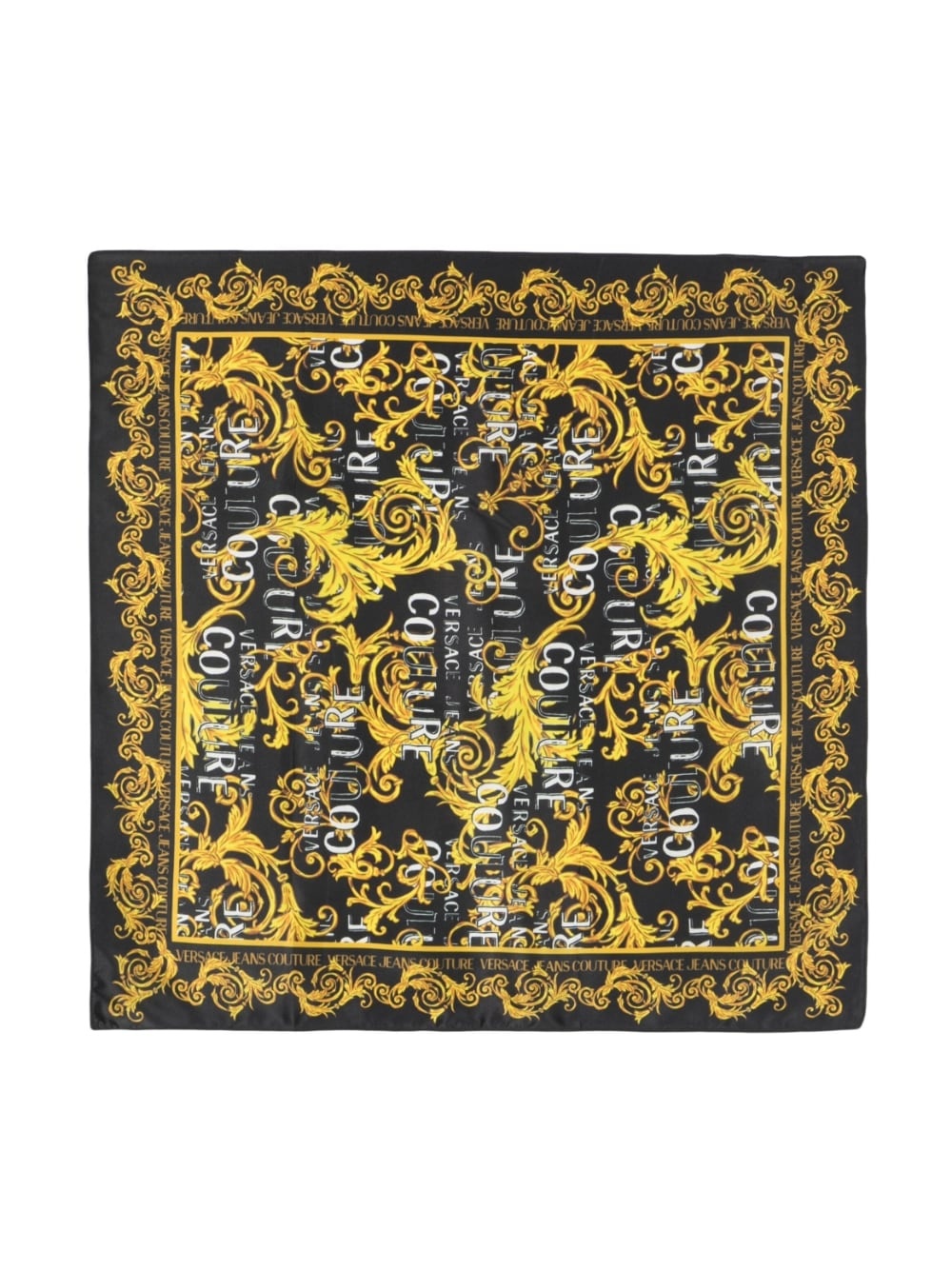 Barocco-print silk scarf - 1