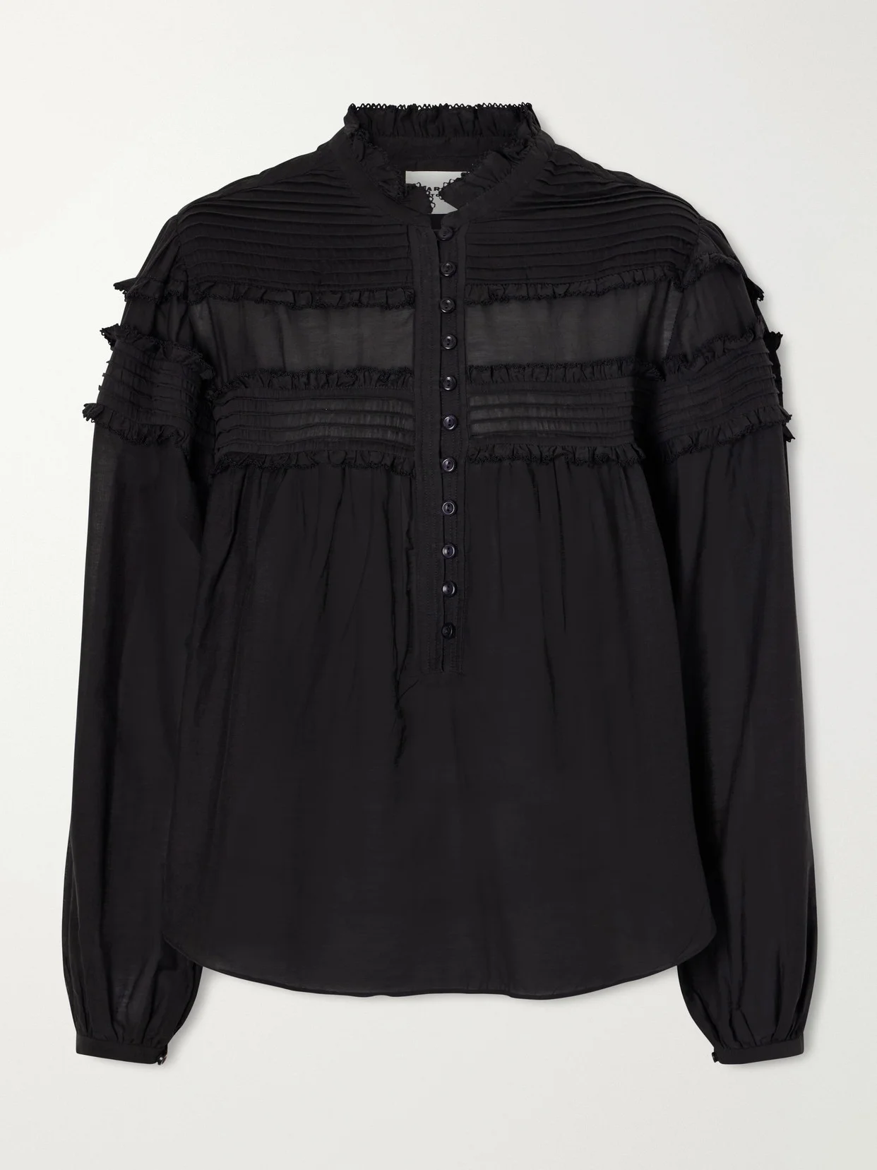 Doane Ruffled Cotton-blend Voile Blouse - 1