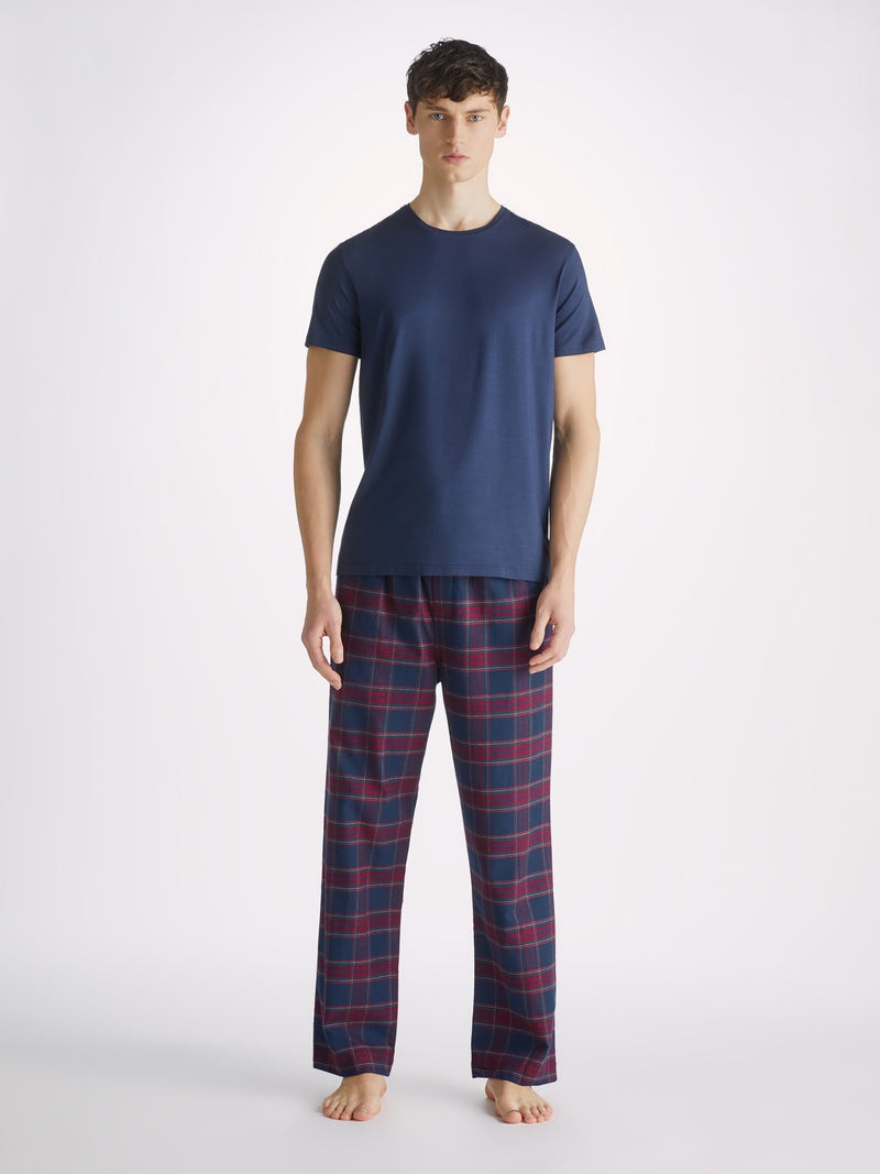 Derek Rose Men's Lounge Trousers Kelburn 36 Brushed Cotton Multi outlook