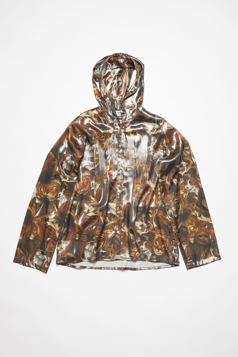 Jacket foil print - Cacao Brown Multi - 1