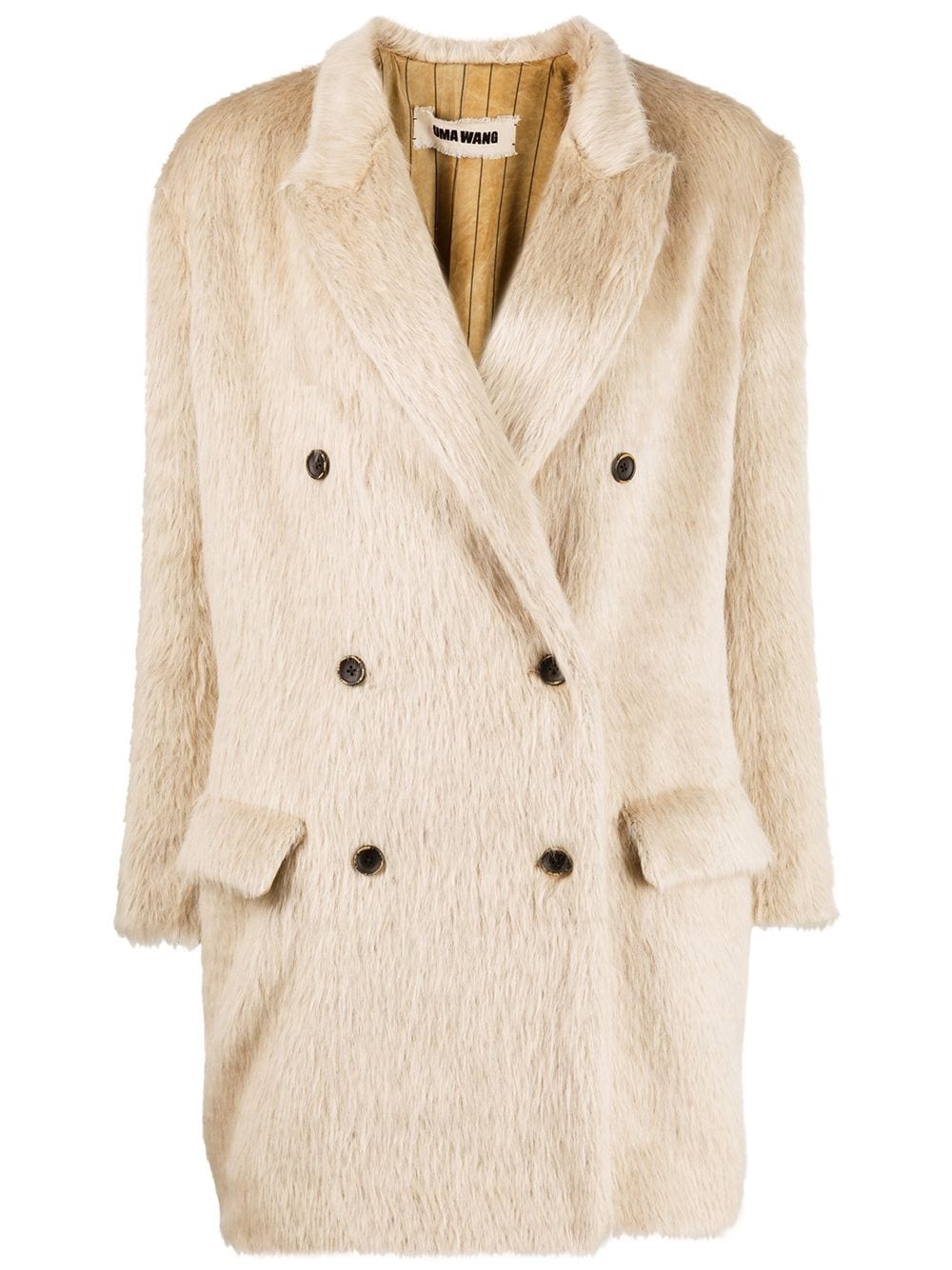 tailored oversized fur coat - 1