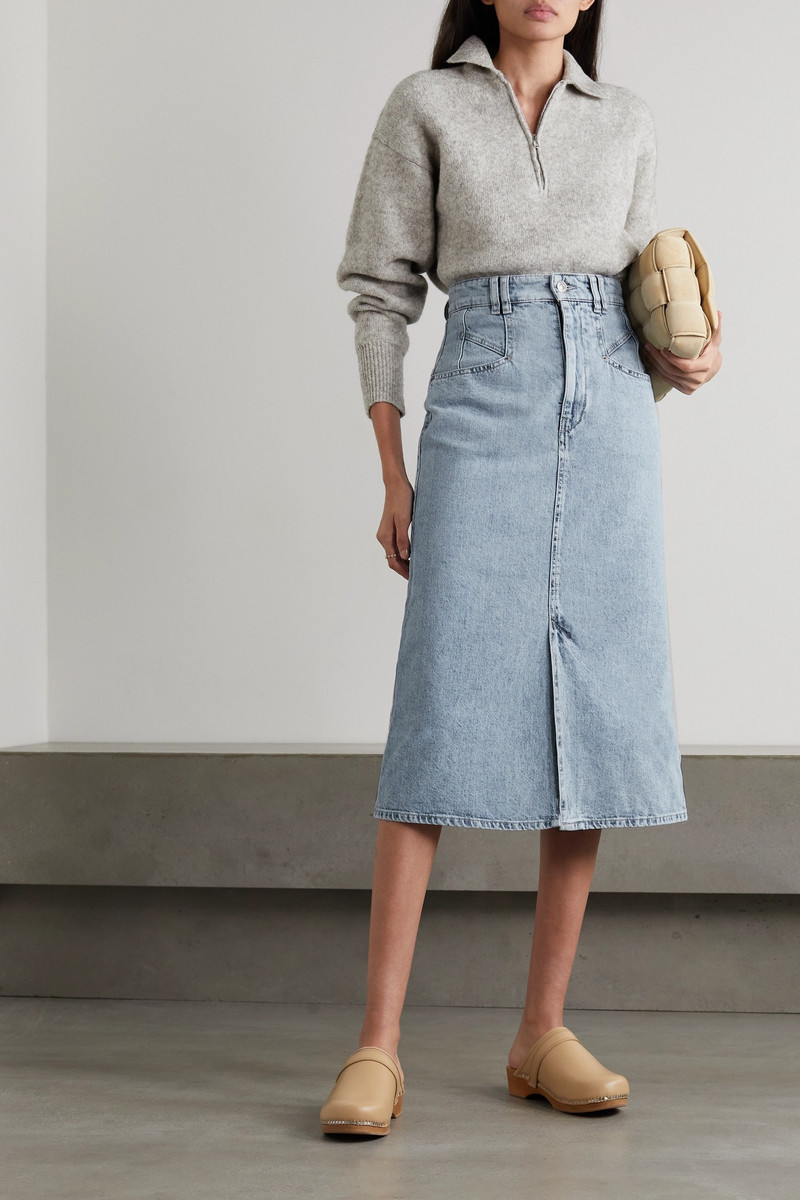 Isabel Marant Dipoma denim midi skirt outlook