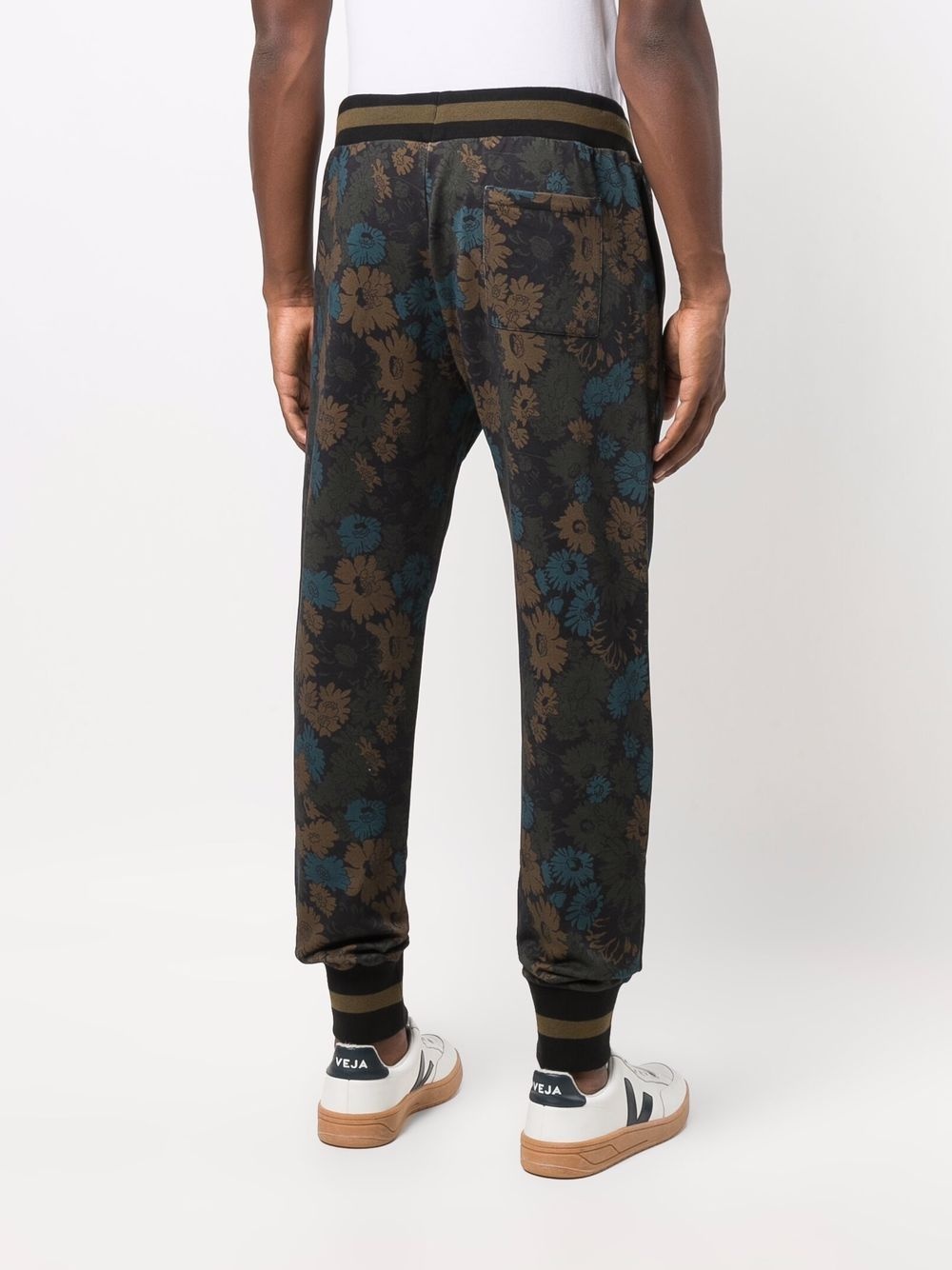 drawstring floral tracksuit bottoms - 4