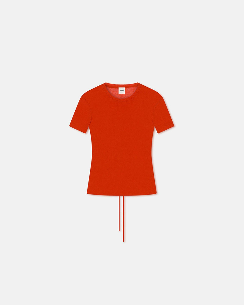 Cropped Mesh-Jersey Top - 1
