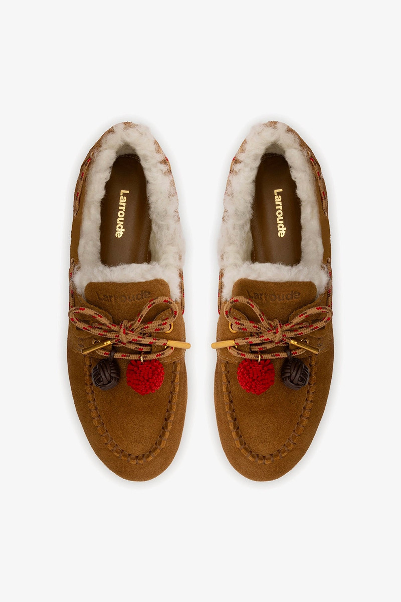Cyprus Shearling In Russet Suede 7