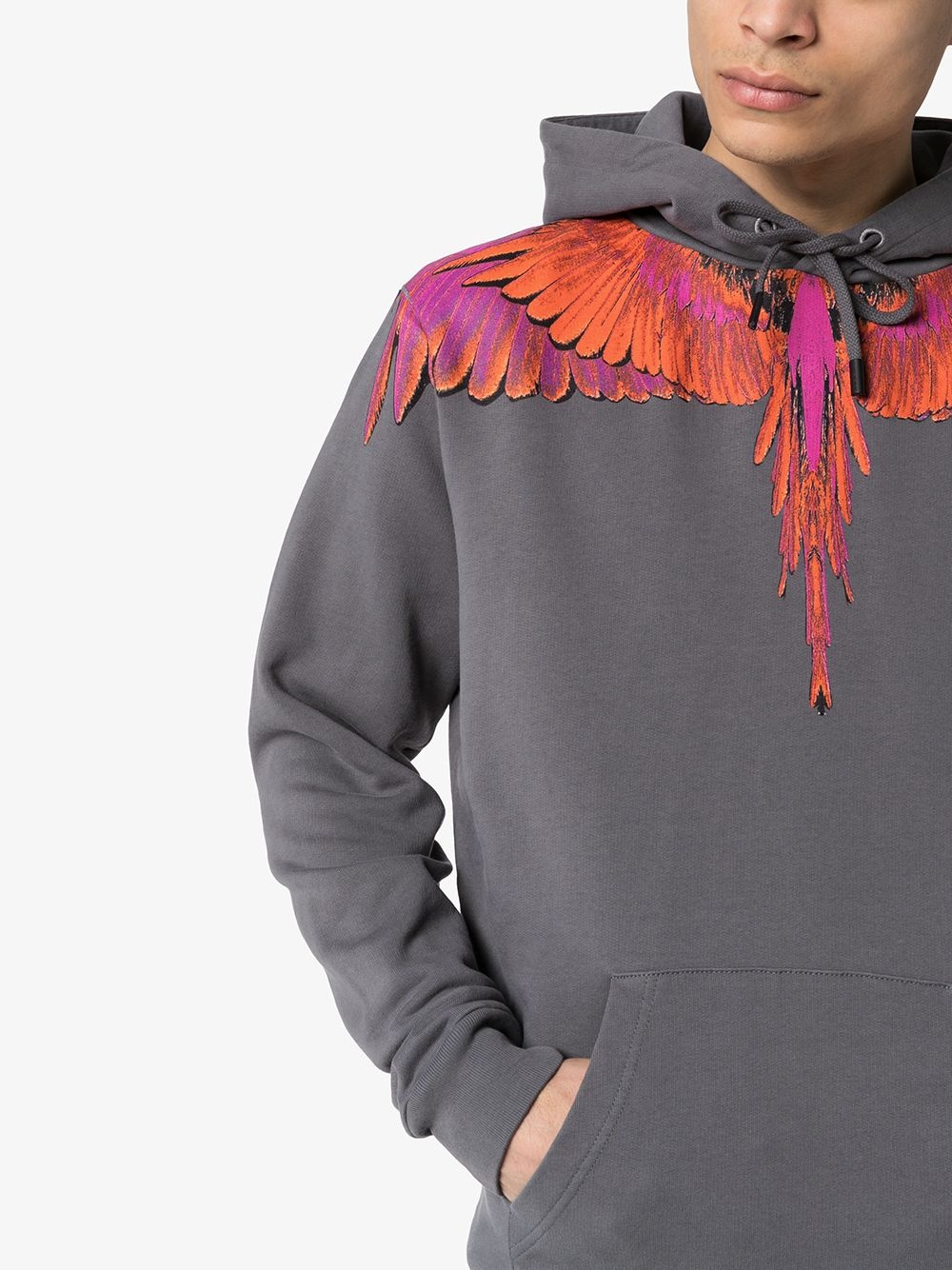 wings printed hoodie - 5