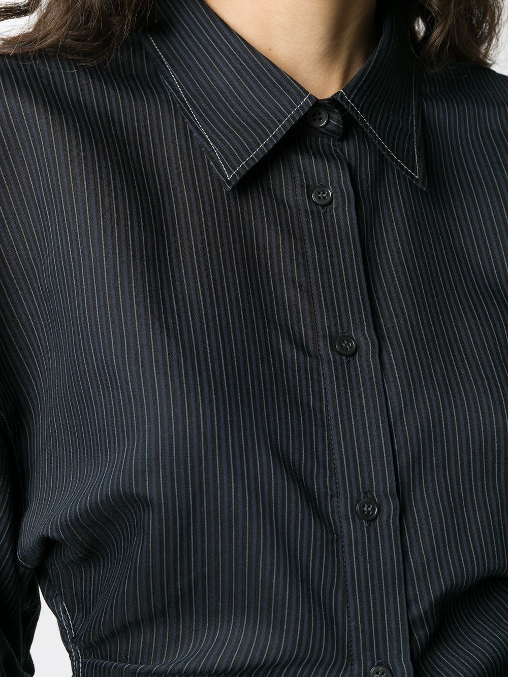 structured pinstripe shirt - 5