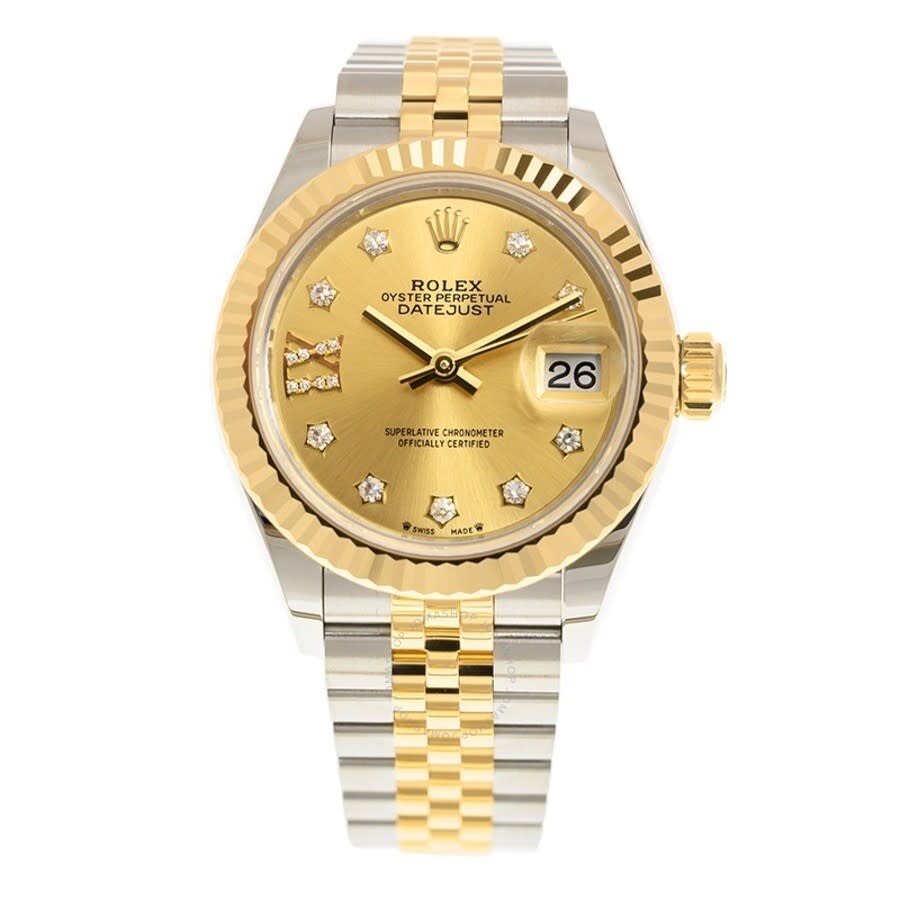 Rolex Lady Datejust Champagne Diamond Dial Automatic Steel and 18kt Yellow Gold Rolex Jubilee Watch  - 3
