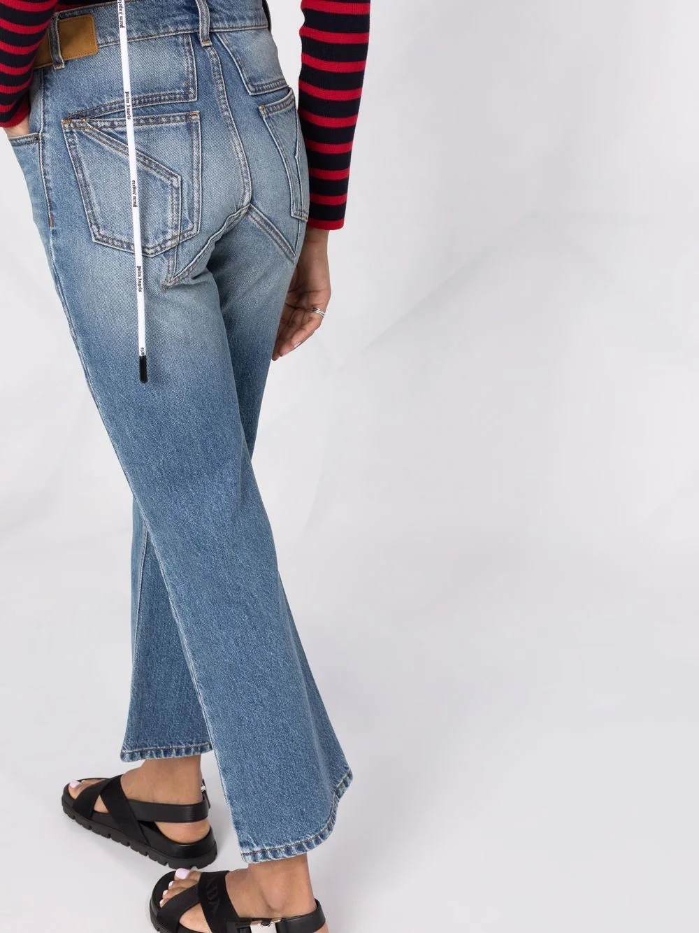 star-detail flared jeans - 3