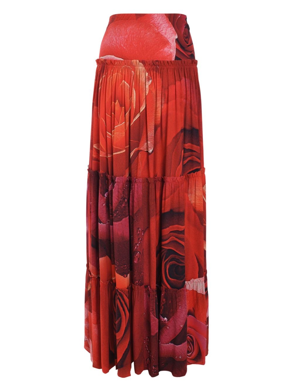 Rose-print maxi skirt - 2