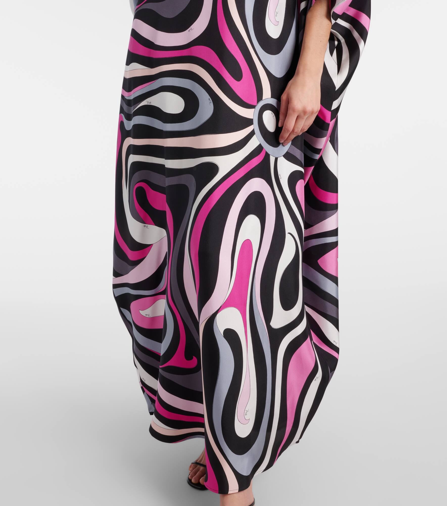 Marmo silk twill kaftan - 5