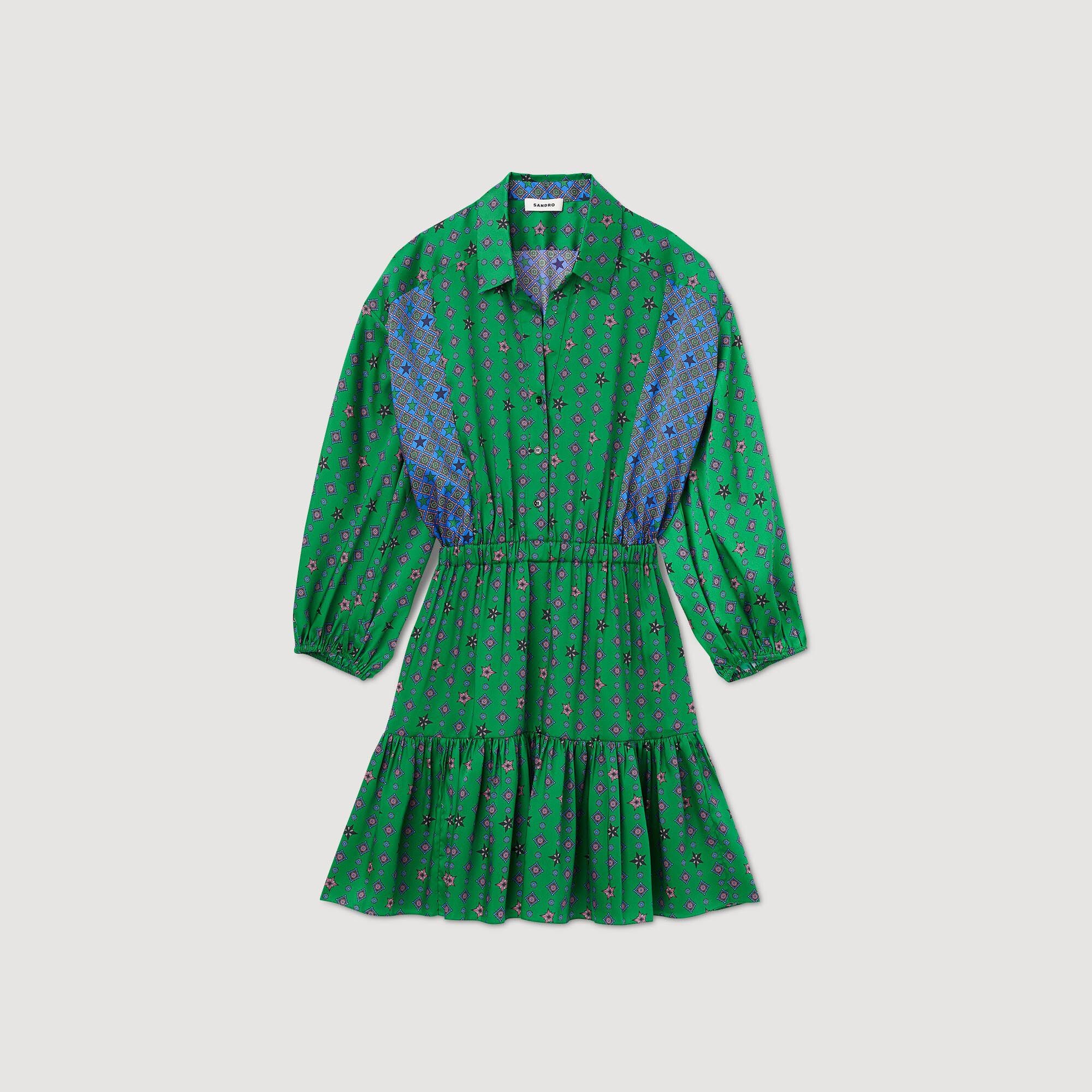 PRINTED SHIRT DRESS - 1