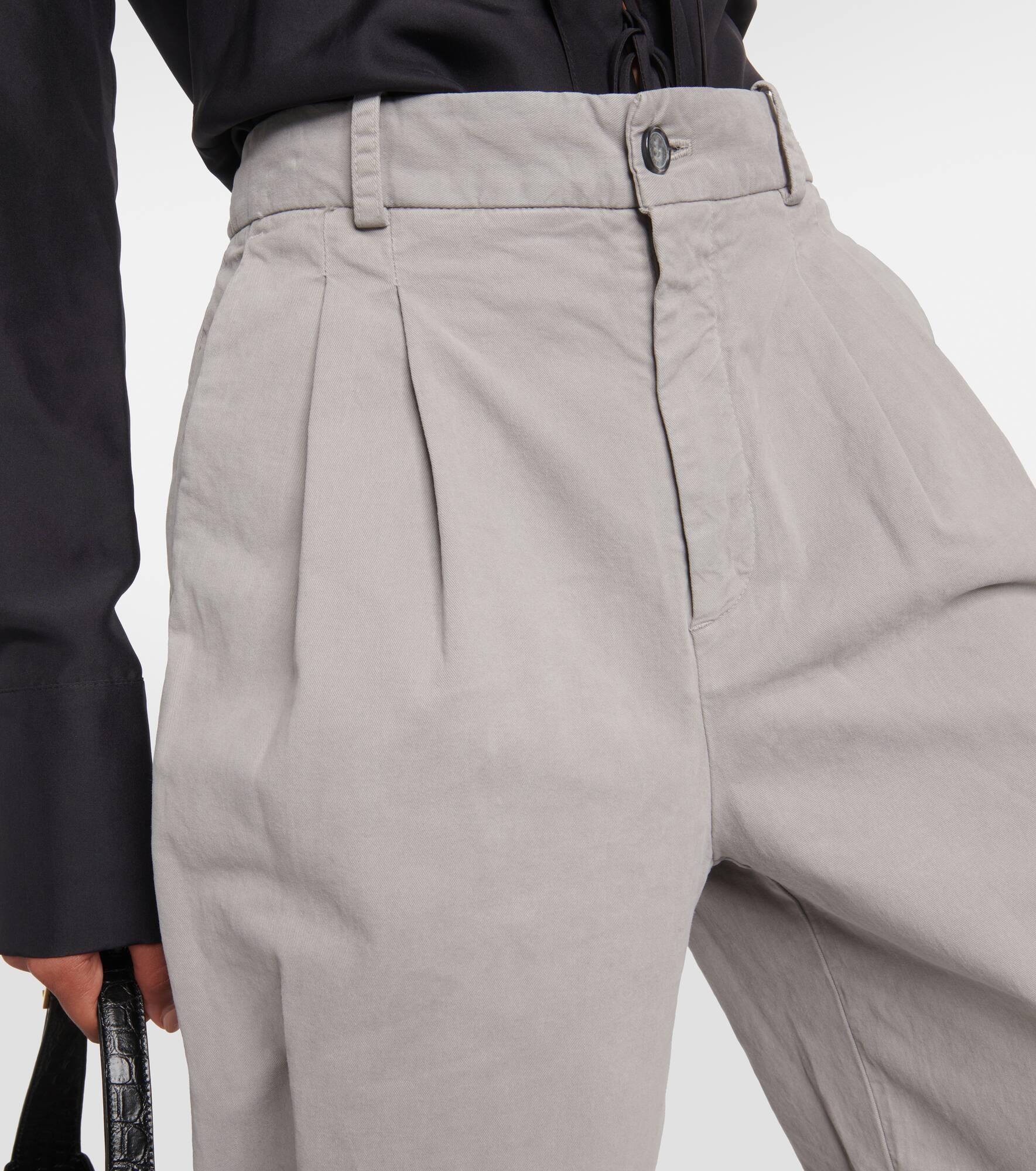 Flavie cotton-blend wide-leg pants - 4