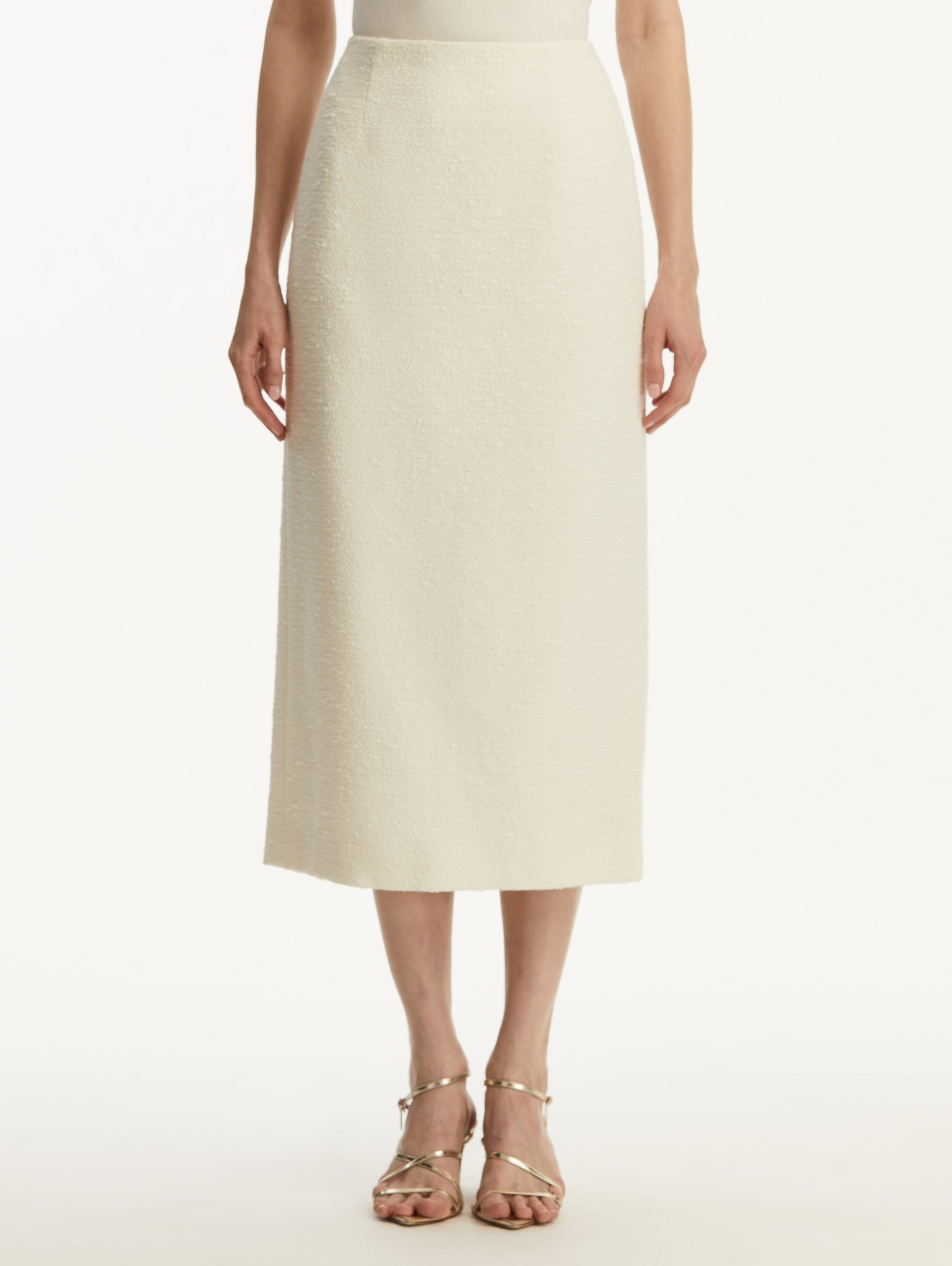 ORCHID EMBROIDERED TWEED SKIRT - 4