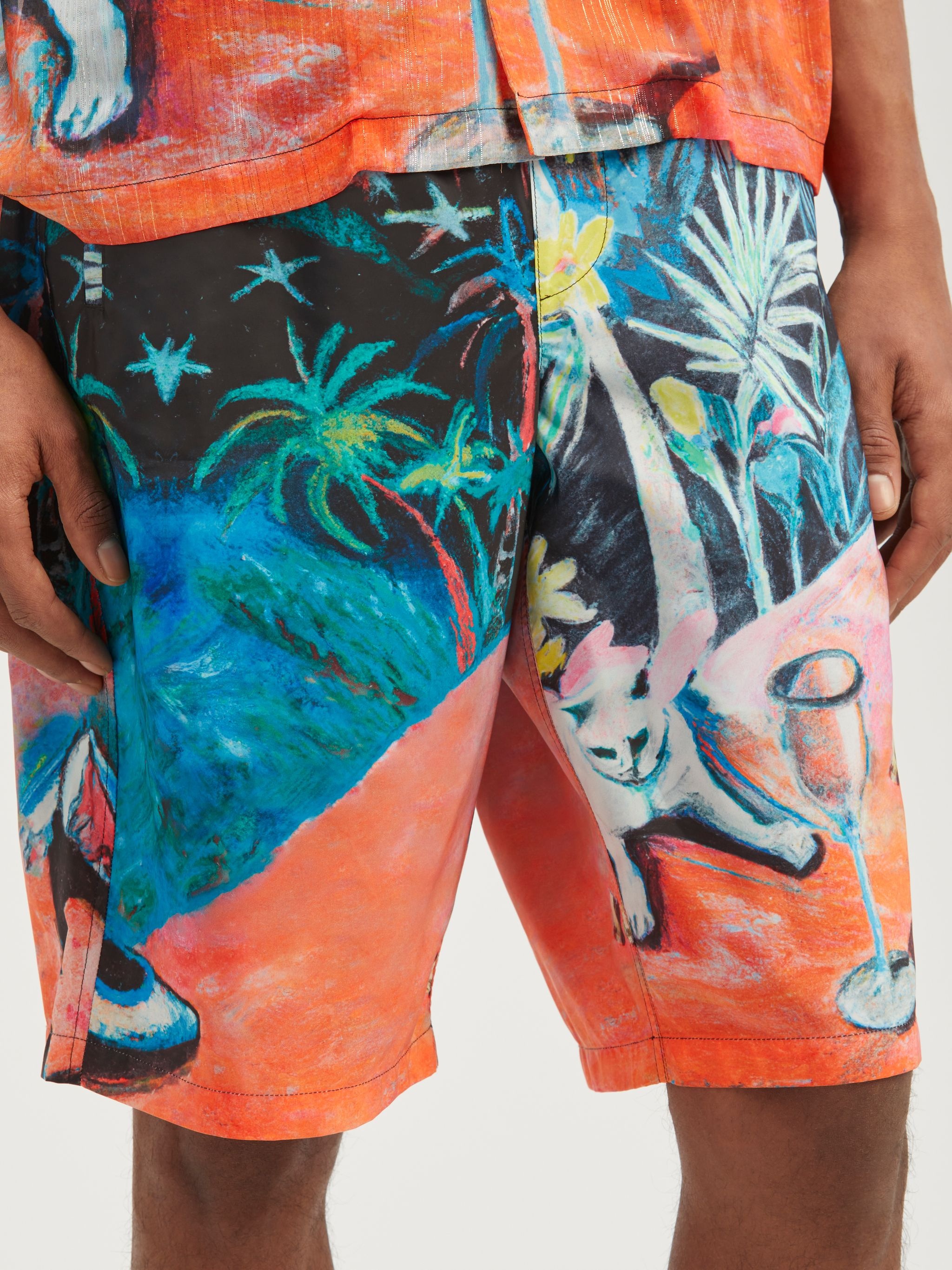 Oil On Canvas Long Swimshorts - 6